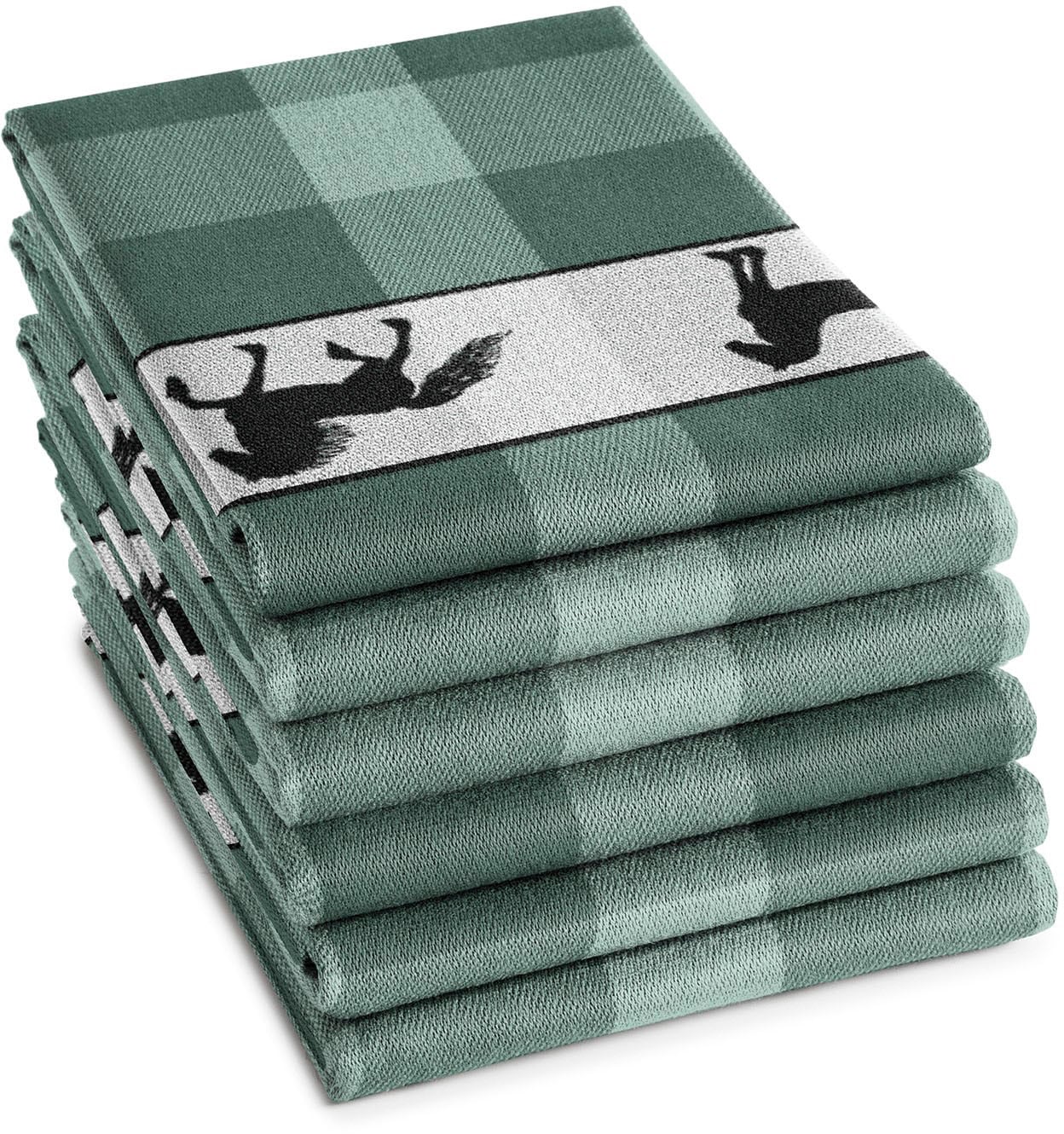 DDDDD Geschirrtuch »Shanti«, (Set, 6 tlg.), Jacquard-Gewebe, 60 x 65 cm