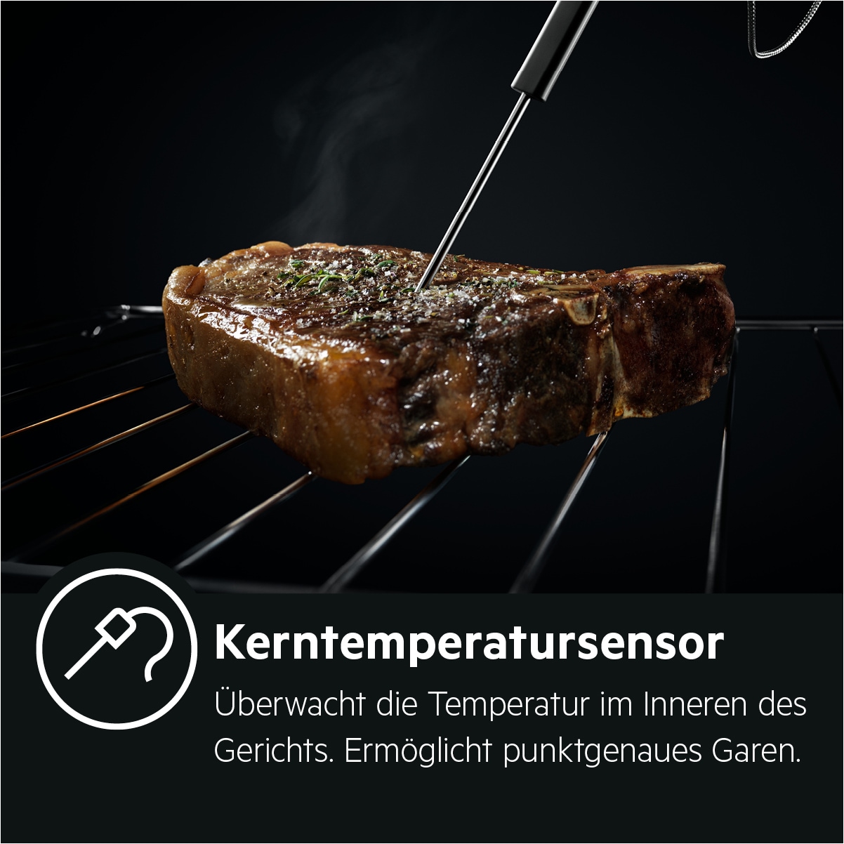 AEG Einbaubackofen Serie 9000 »BSE792220B«, mit Vollauszug, Steam Clean, SteamPro - Dampf- und Sous Vide-Garen, Kerntemperatursensor, Touch
