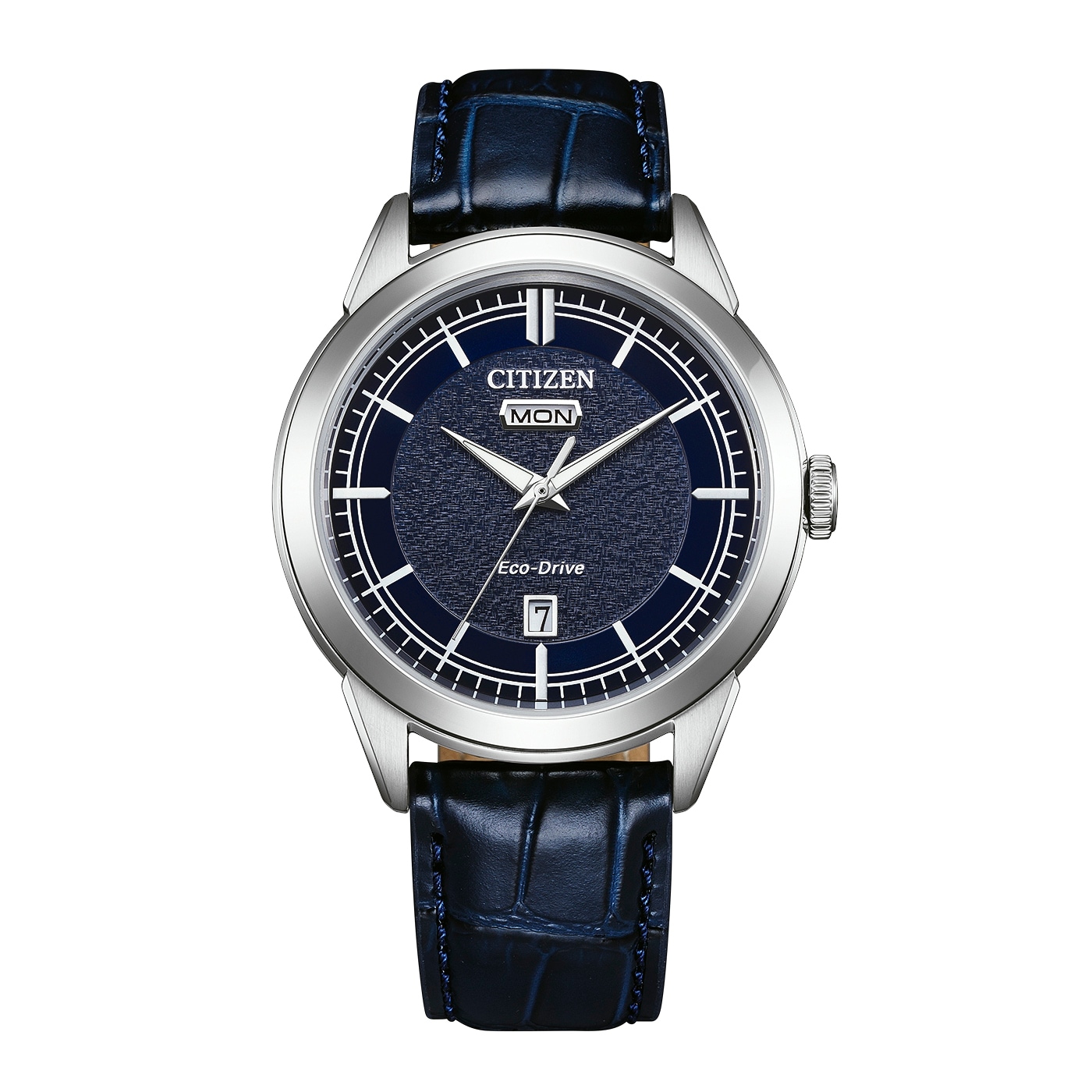 Citizen Solaruhr »Eco-Drive Classic ( C7 Design)« Armbanduhr, Herrenuhr, Lederarmband, analog, Big Date