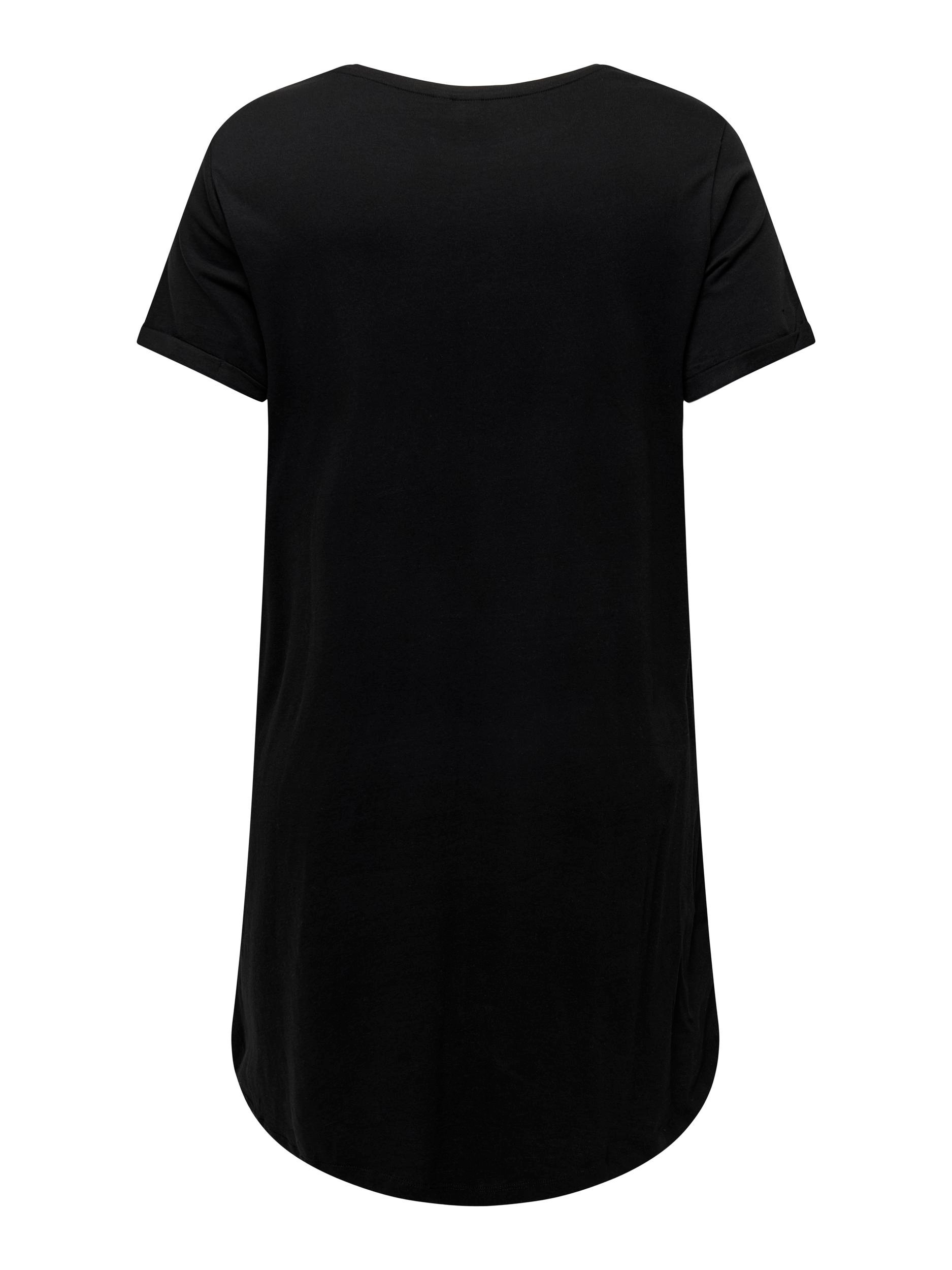 ONLY CARMAKOMA Minikleid »CARMAY LIFE S/S DRESS JRS«, mit überschnittenen Schultern und abgerundetem Saum