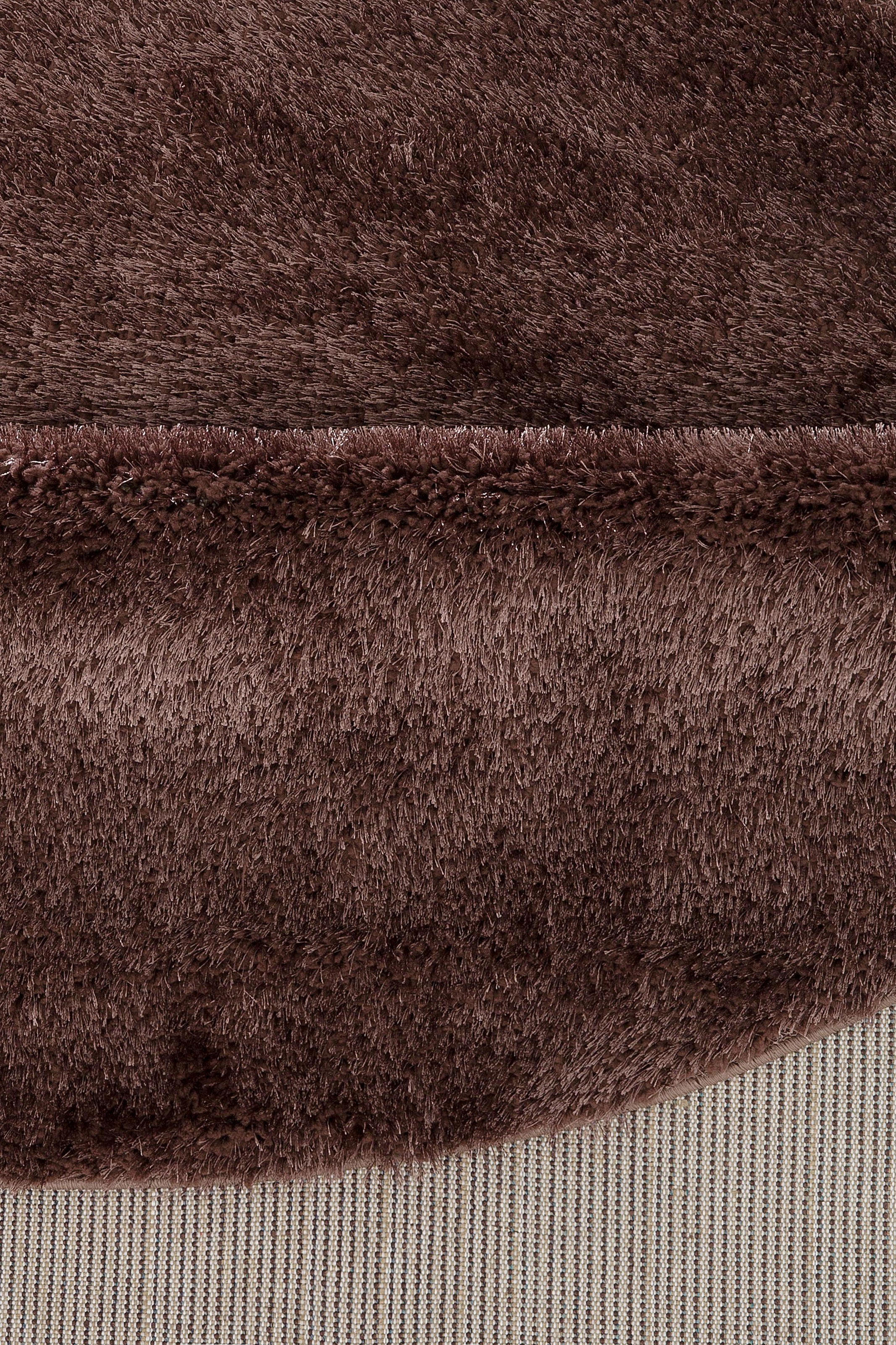 my home Hochflor-Teppich »Mikro Soft Ideal«, rund, 30 mm Höhe, Mikrofaser, extra flauschig, weich, pflegeleicht, elegant, Uni