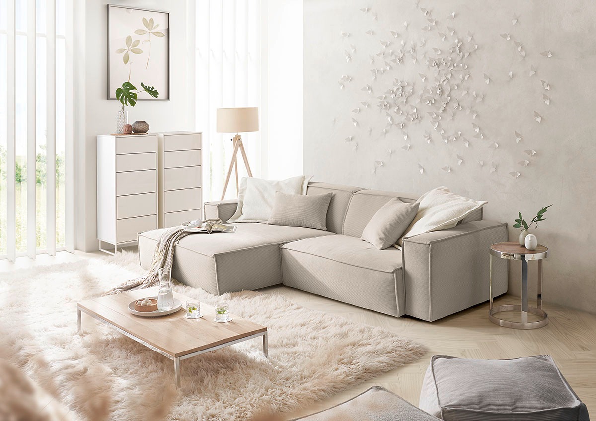 3C Candy Ecksofa »Matteo in elegant, kubischer Formensprache, bequem, L-For günstig online kaufen