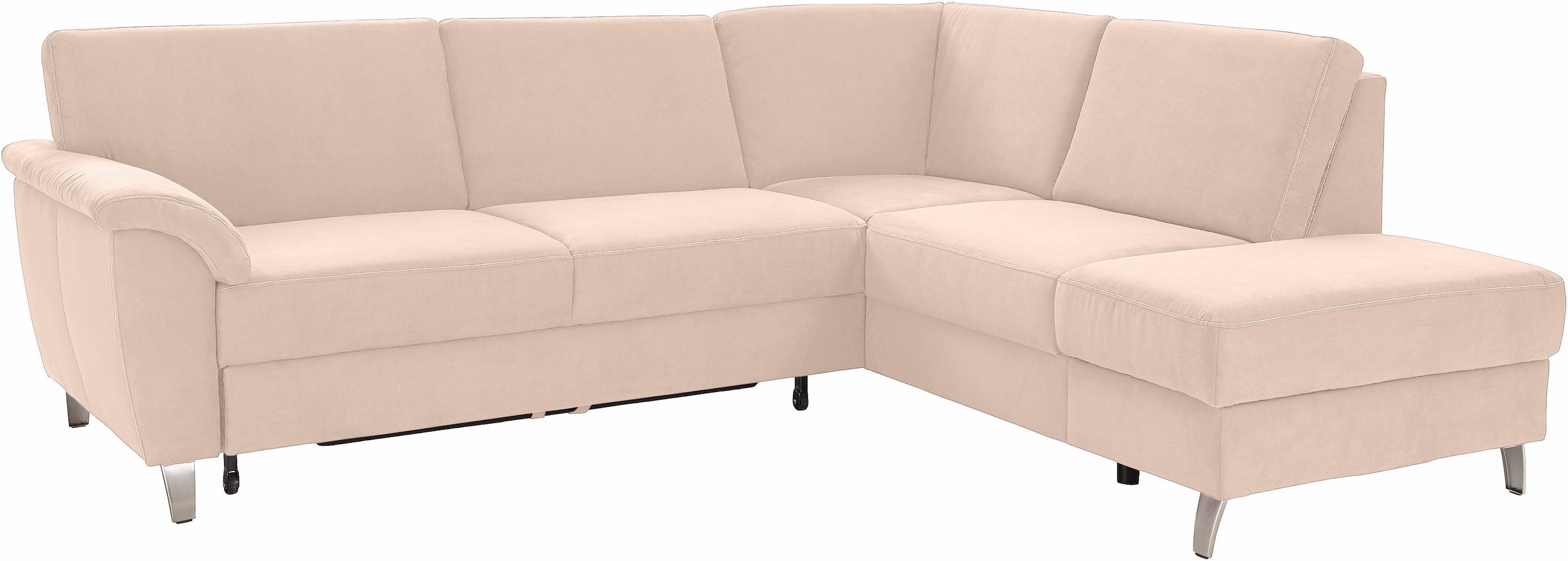 sit&more Ecksofa »Texel L-Form«, mit Federkern, wahlweise mit Bettfunktion und Bettkasten
