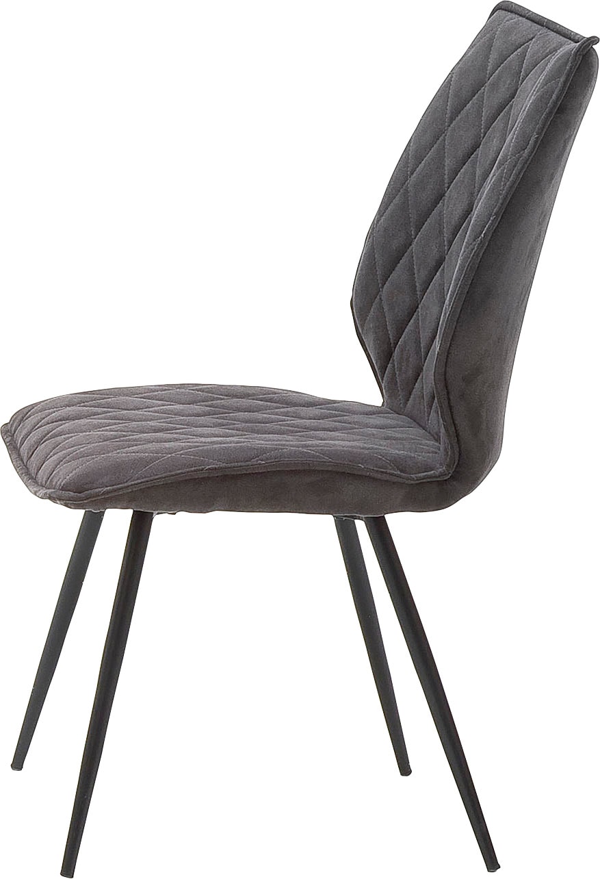 MCA furniture 4-Fußstuhl »Navarra«, 2 St., 2-er Set mit Stoffbezug, belastbar bis 120 kg, Komfortsitzhöhe 48 cm