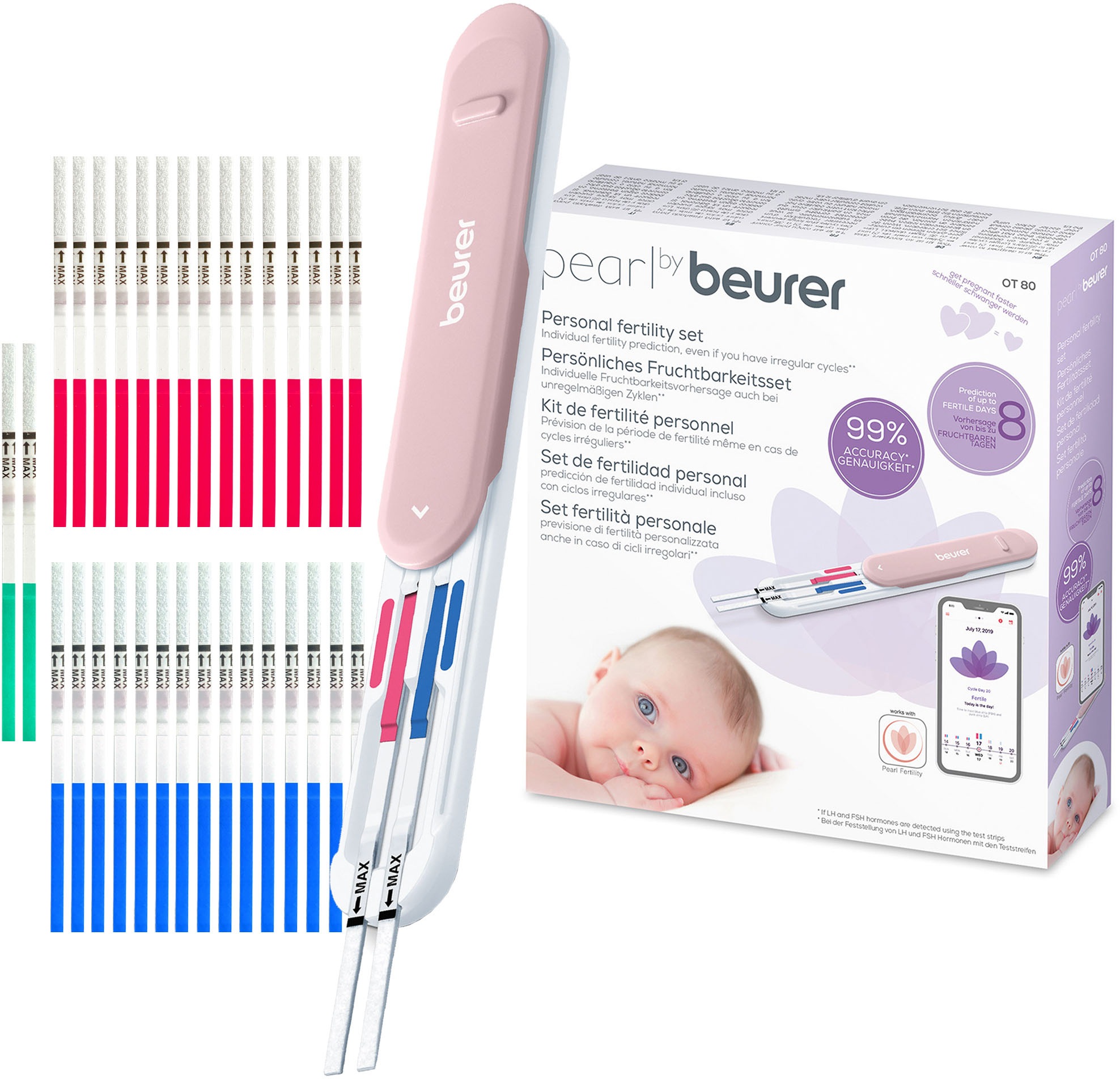 BEURER Fertilitätsset »OT 80«, inkl.15 FSH und 15 LH Teststreifen sowie 2... kaufen