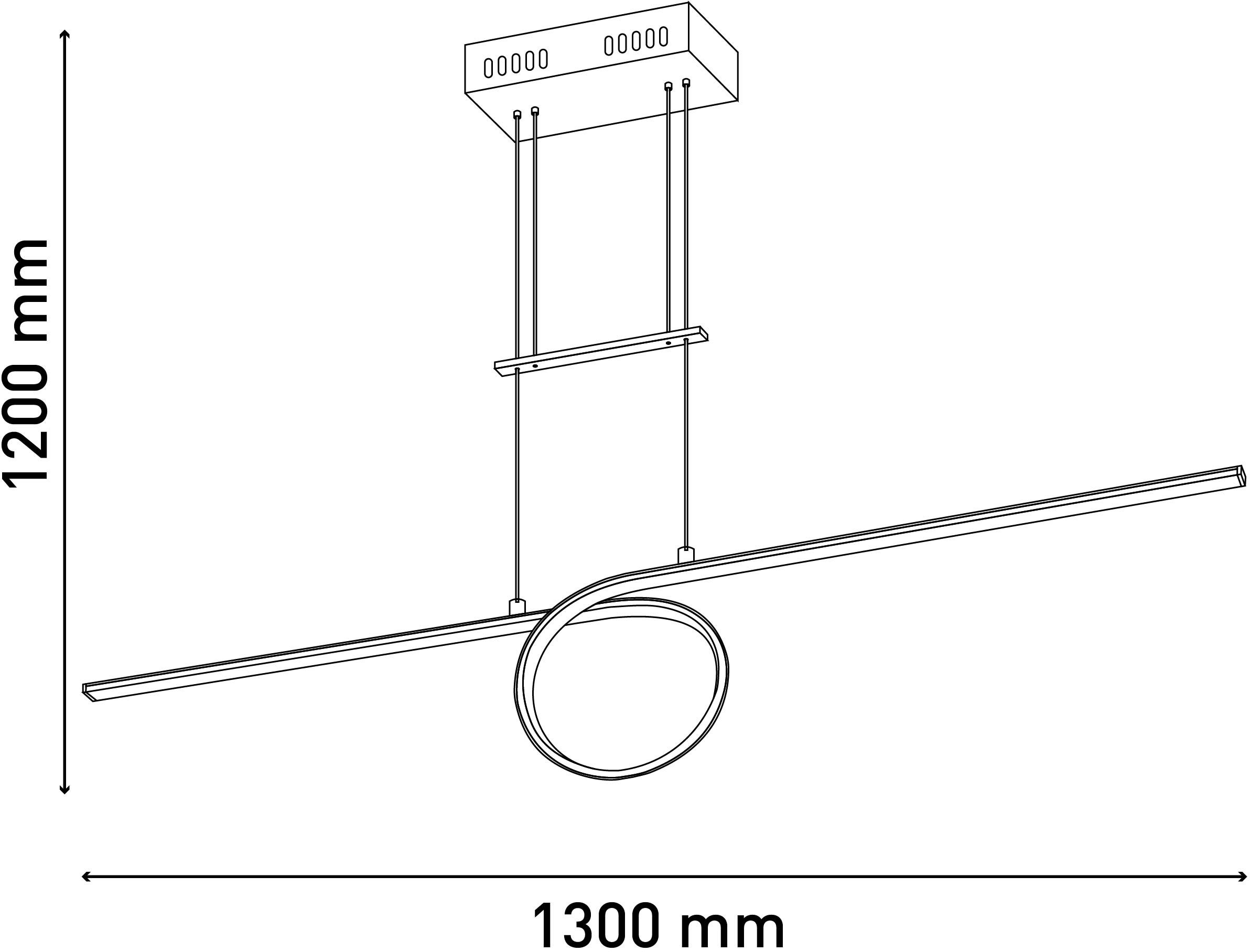 näve LED Pendelleuchte »Gegenzug-Pendelleuchte "Loop Line"«, modernes Design; helles Licht