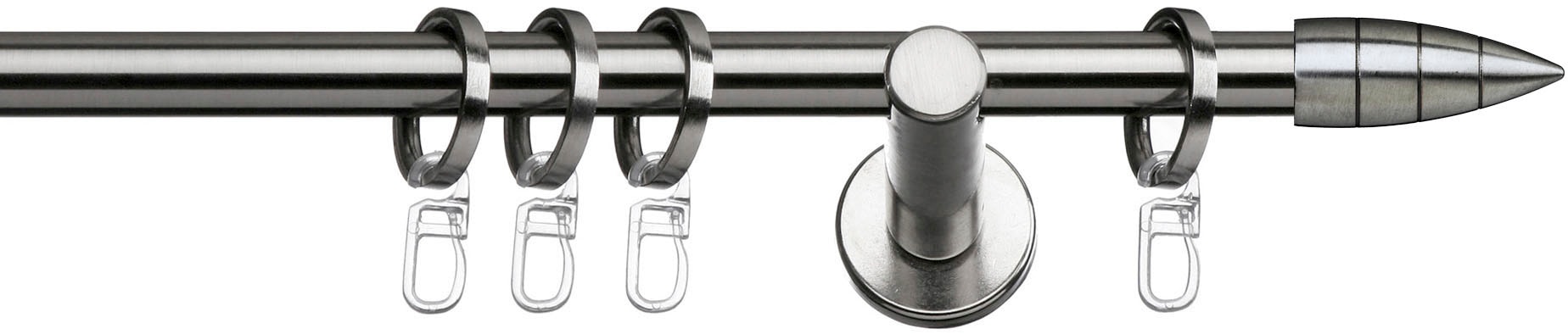 indeko Gardinenstange »Menorca« Ø 12 mm 1 läufig-läufig Fixmaß Komplett-Set günstig online kaufen