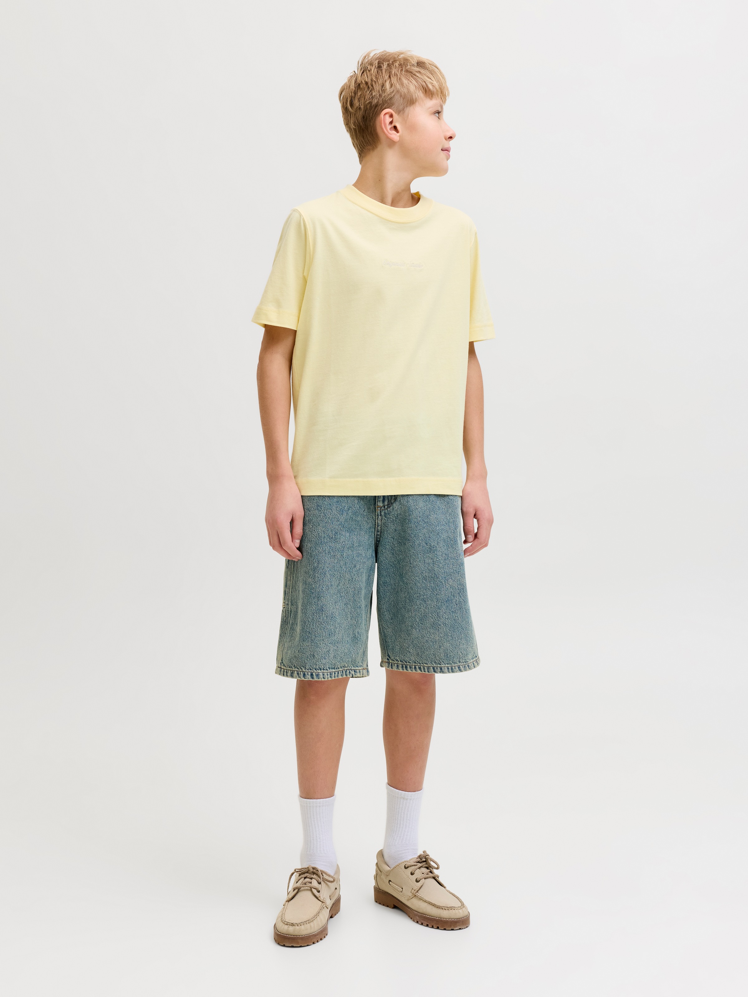 Jack & Jones Junior T-Shirt »JORNORREBRO EMB TEE SS CN NOOS JNR« Baumwolle, relaxed fit, Kurzarm