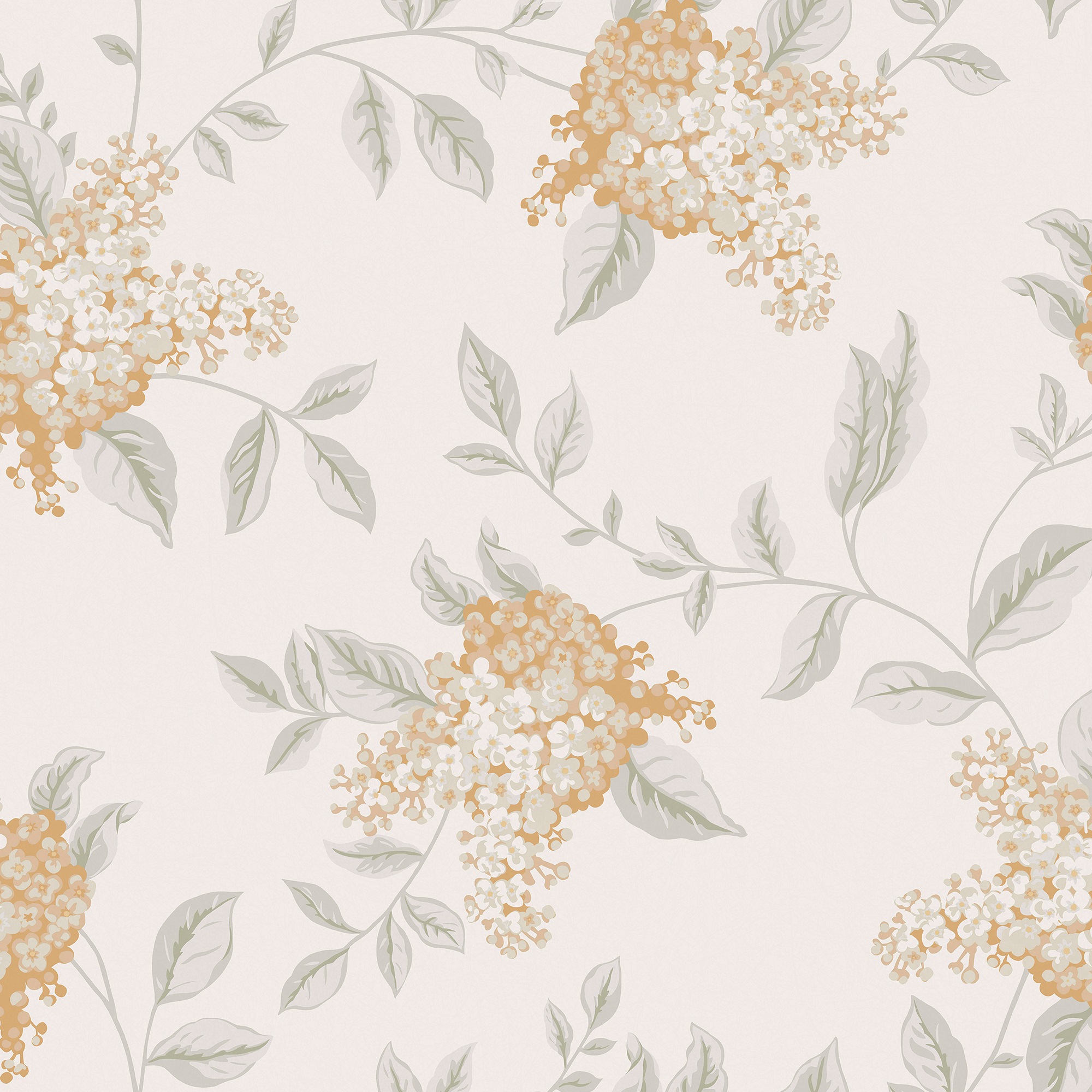 LAURA ASHLEY Vliestapete »Portland Fern Apricot« geblümt glatt 10mx52cm (ca. 5m2)