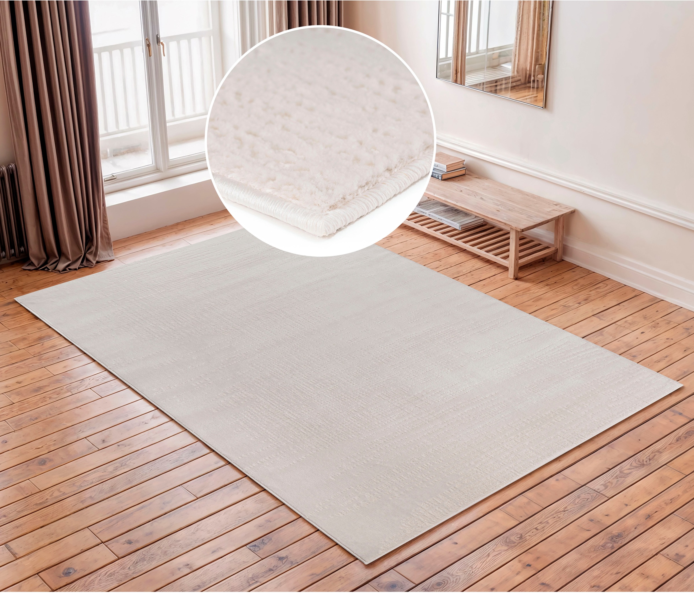 my home Teppich »Ariano, dezenter Glanz mit Hoch-Tief-Struktur« rechteckig günstig online kaufen