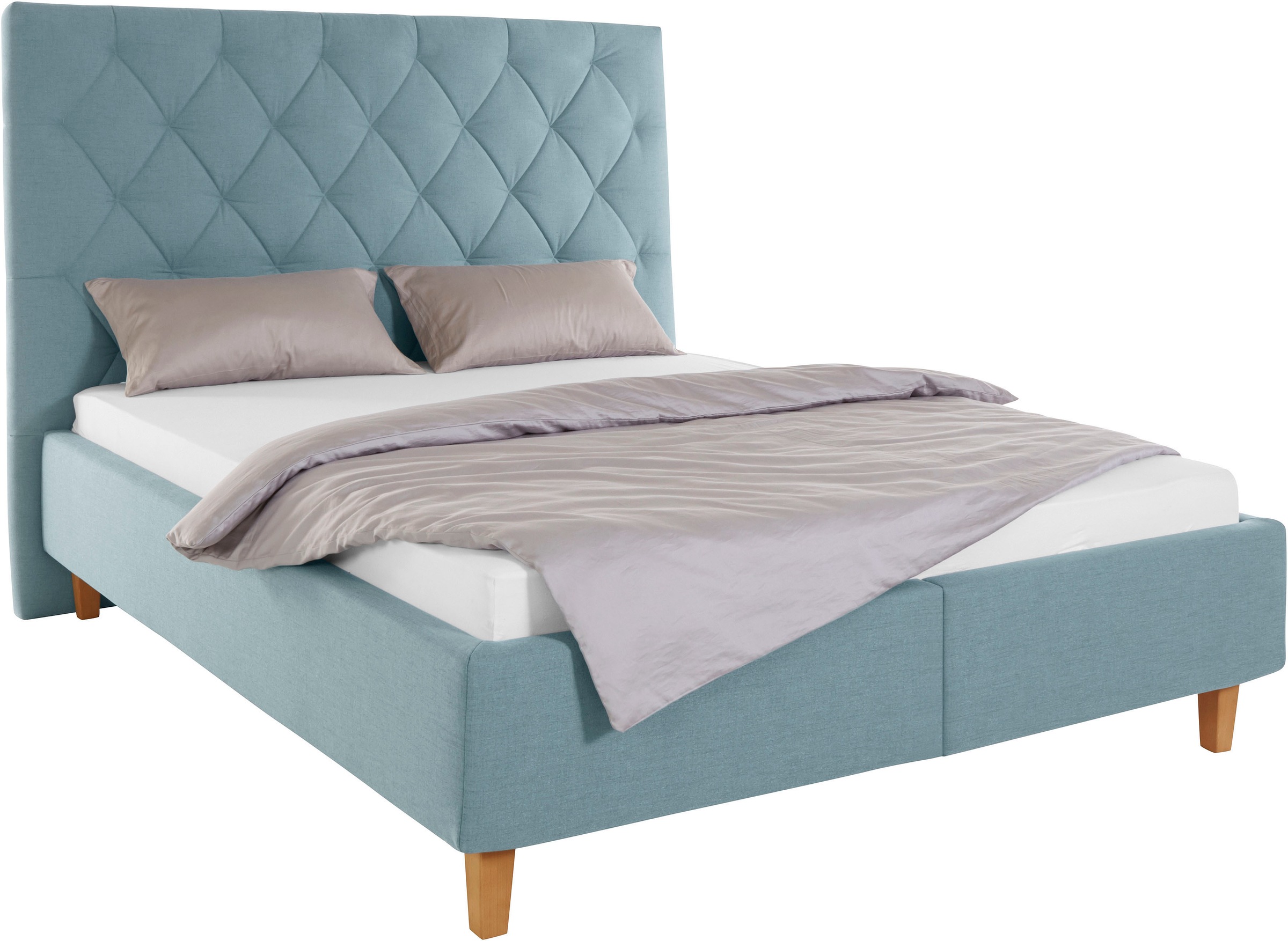 Home affaire Polsterbett »Sunley 140« Kreuzsteppung, Kopfteilhöhe 142 cm, o günstig online kaufen