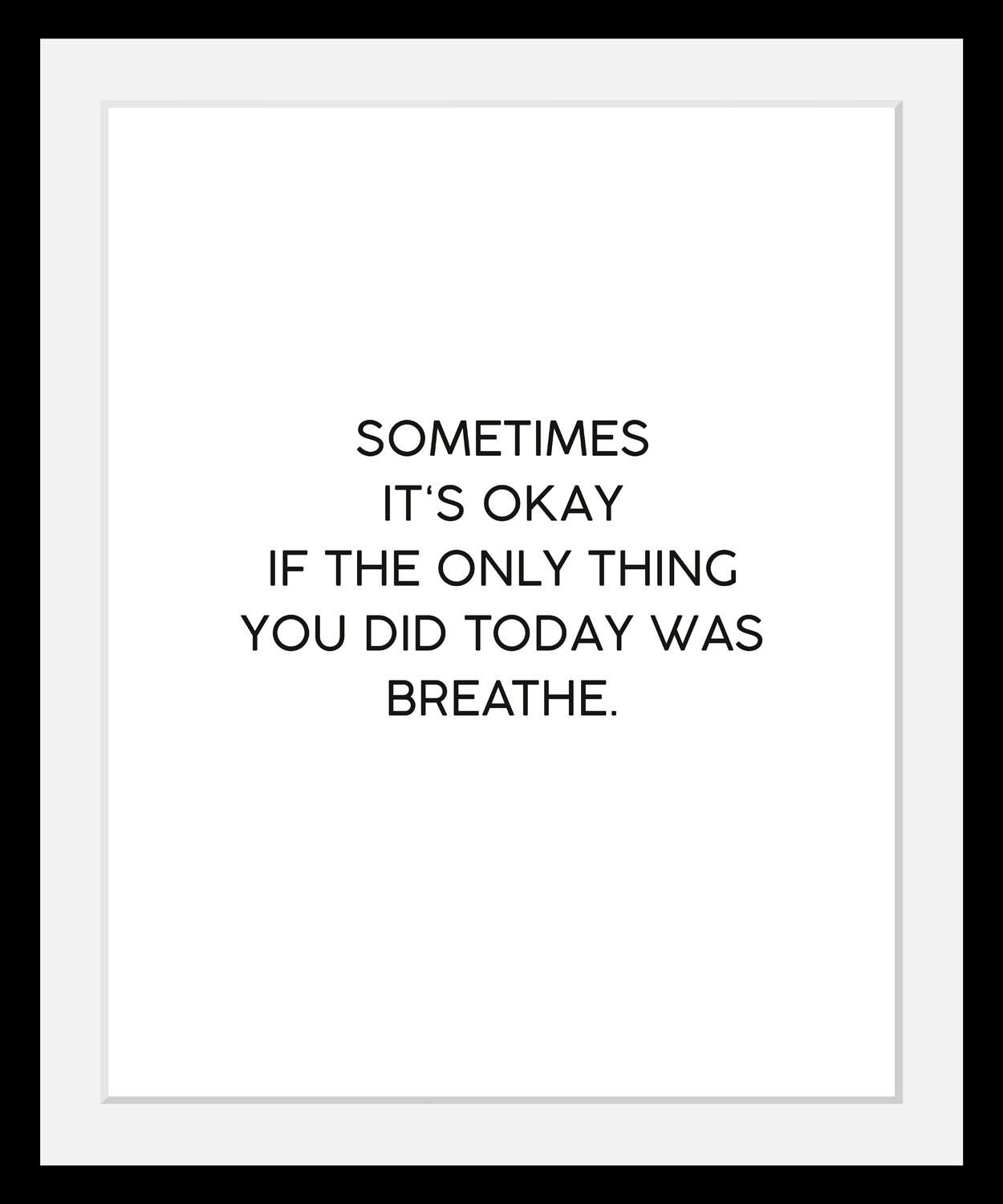 queence Bild »Breathe«, Schwarz-Weiß-Schriftzug-Motivationsbilder-Spa-Spa B günstig online kaufen