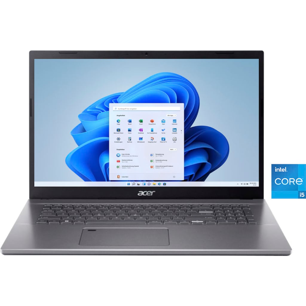 Acer Notebook »A517-53-593A«, 43,94 cm, / 17,3 Zoll, Intel, Core i5, Iris Xe Graphics, 1000 GB SSD