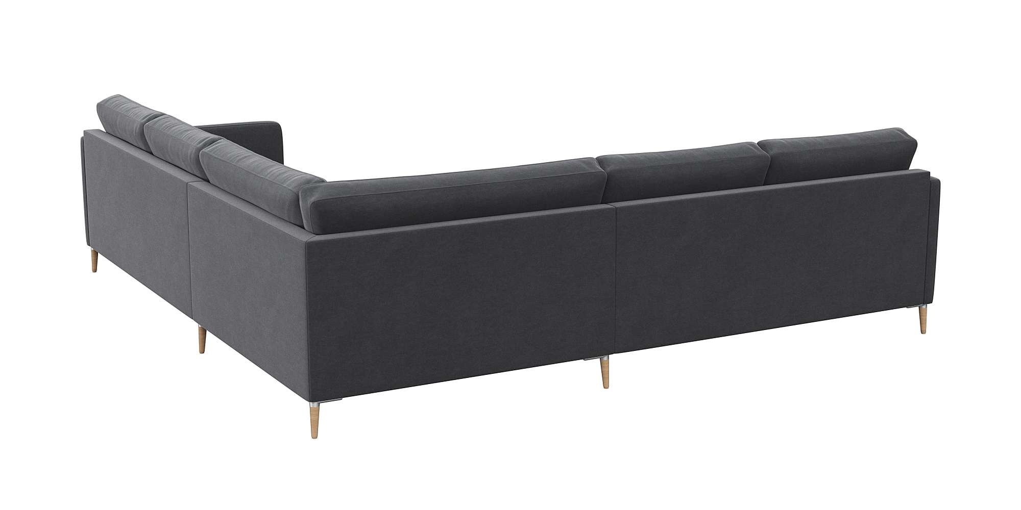 FLEXLUX Ecksofa »Fiore, gleichschenklig, bequem durch hochwertigem Sitzaufbau«, schmale Armlehnen, Kaltschaum, Füße Alu+ Eiche