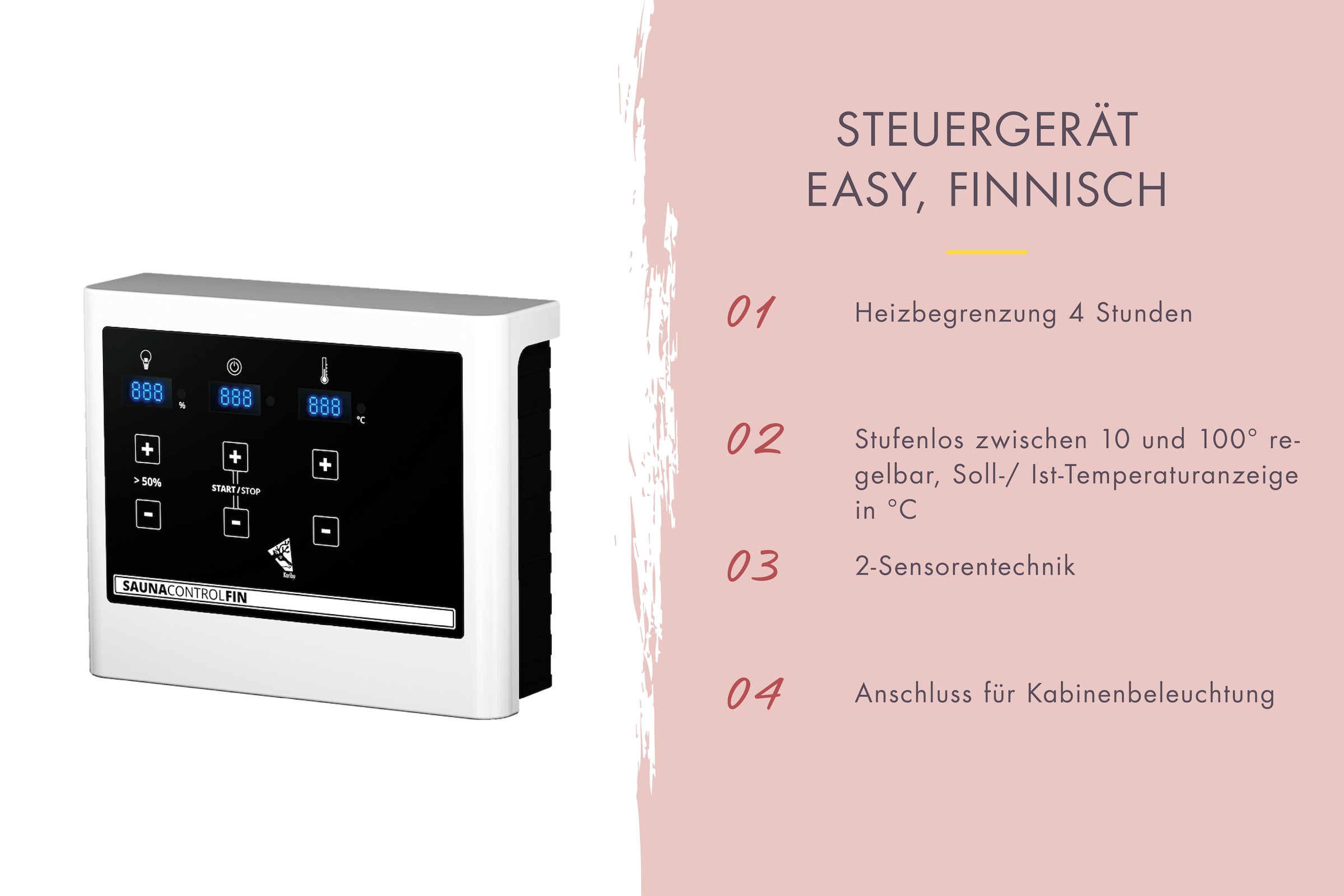 Karibu Saunahaus »»Simon 3« mit moderner Tür, terragrau«