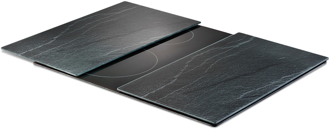 Zeller Present Schneide- und Abdeckplatte »Schiefer« 6 rutschfesten Elastikfüßen pro Platte