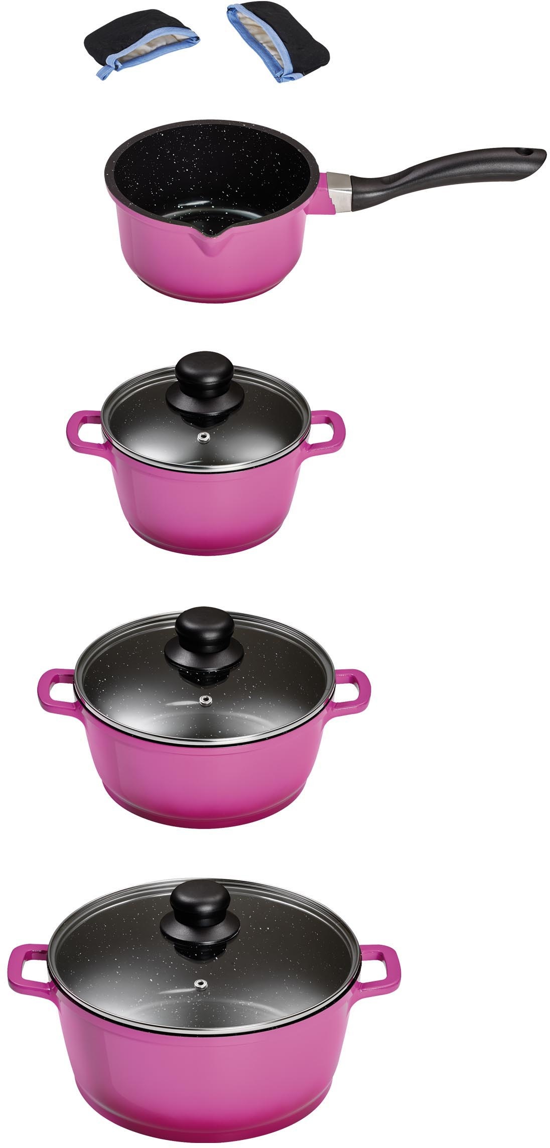 KING Topf-Set Aluminiumguss Set, je 1 Kochtopf Ø 16/20/24 cm, 1x Stielkasse günstig online kaufen