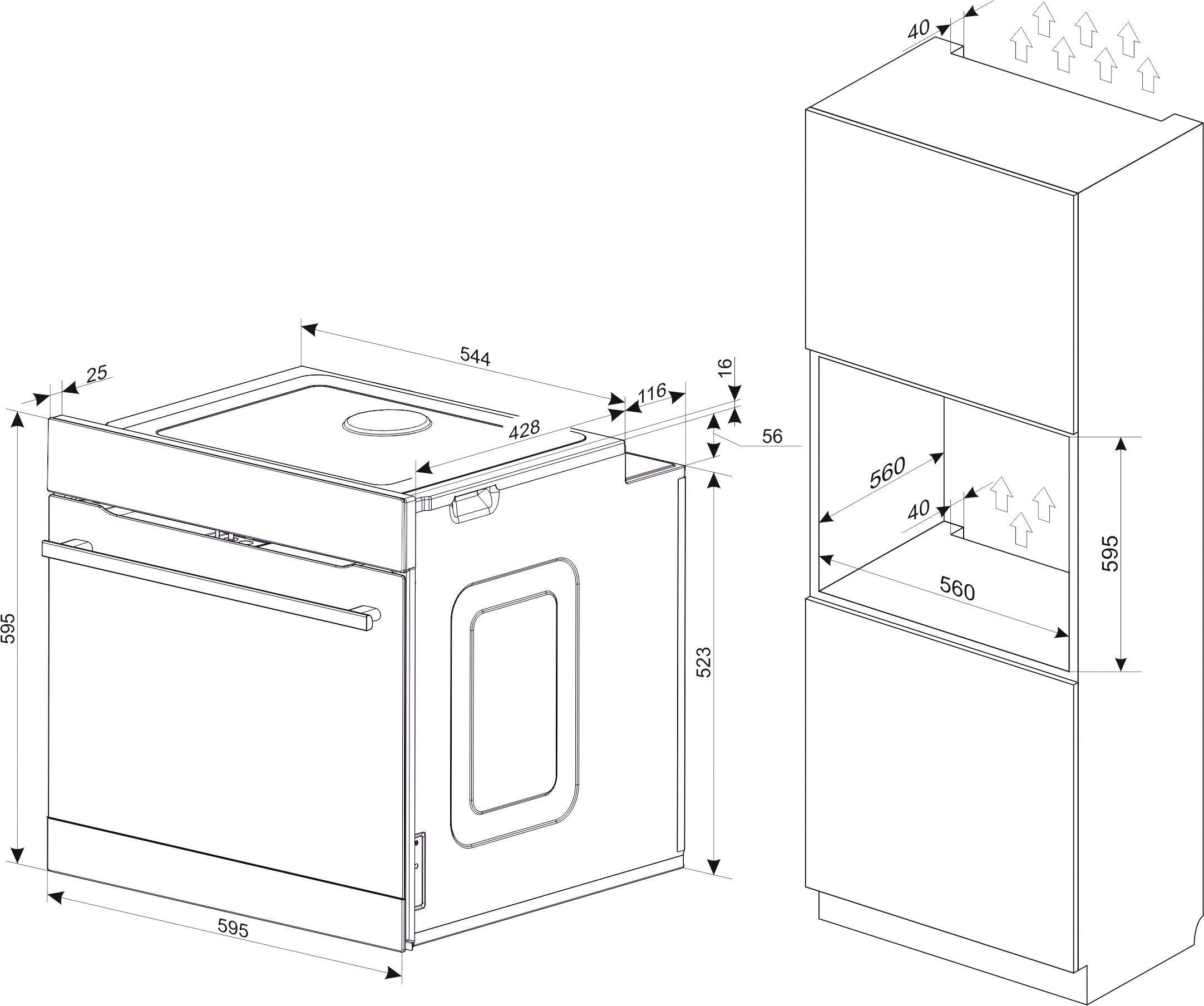 Amica Einbaubackofen »EBX 947 600 SM«, EBX 947 600 SM, mit Teleskopauszug nachrüstbar, Simple Steam, Simple Steam