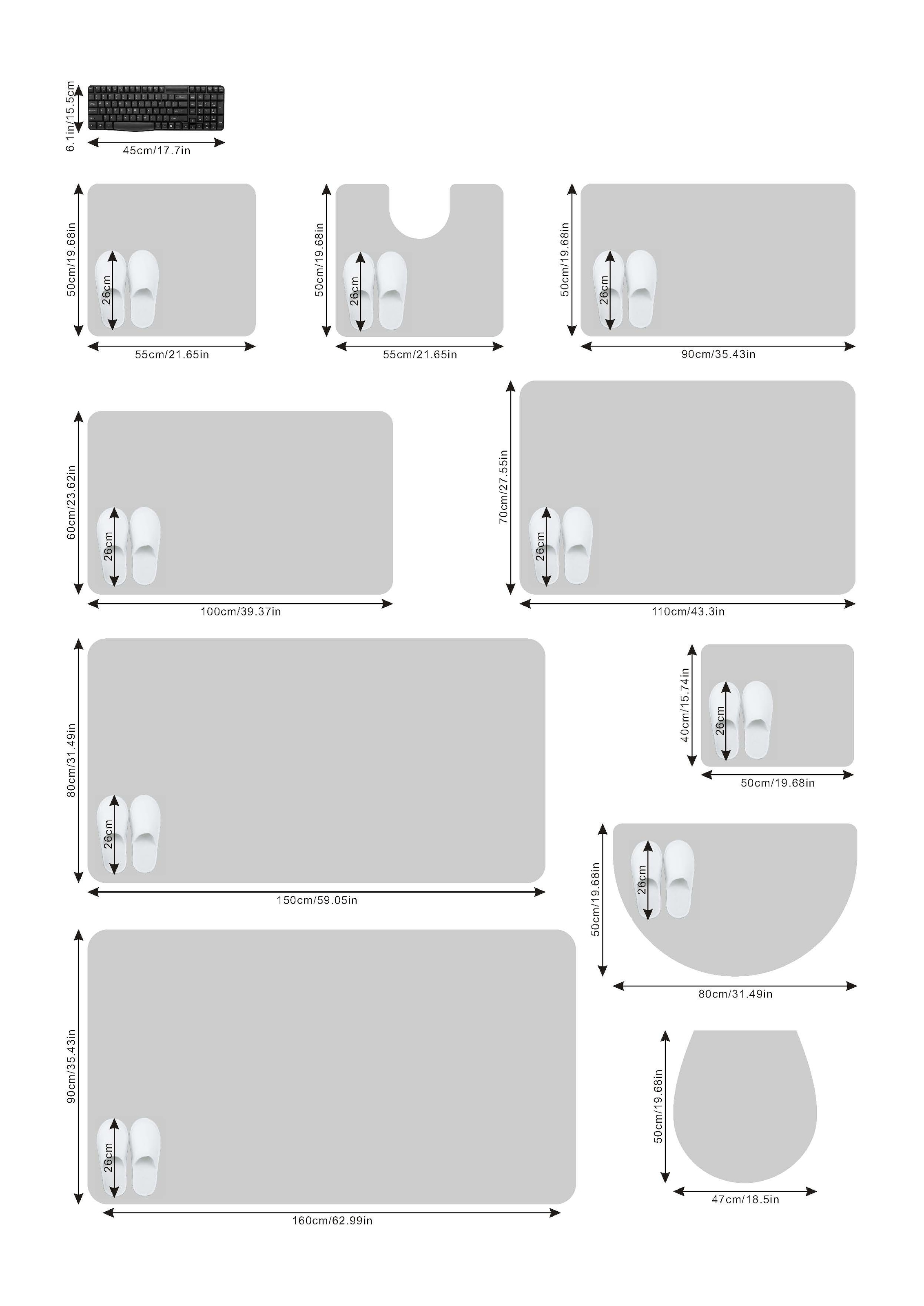 my home Badematte »Merida, Badvorleger, Badezimmer Teppich«, rutschhemmend beschichtet, fußbodenheizungsgeeignet-schnell trocknend-strapazierfähig, Badteppich, Uni Farben, rechteckig, rund & als 2-tlg. Set erhältlich
