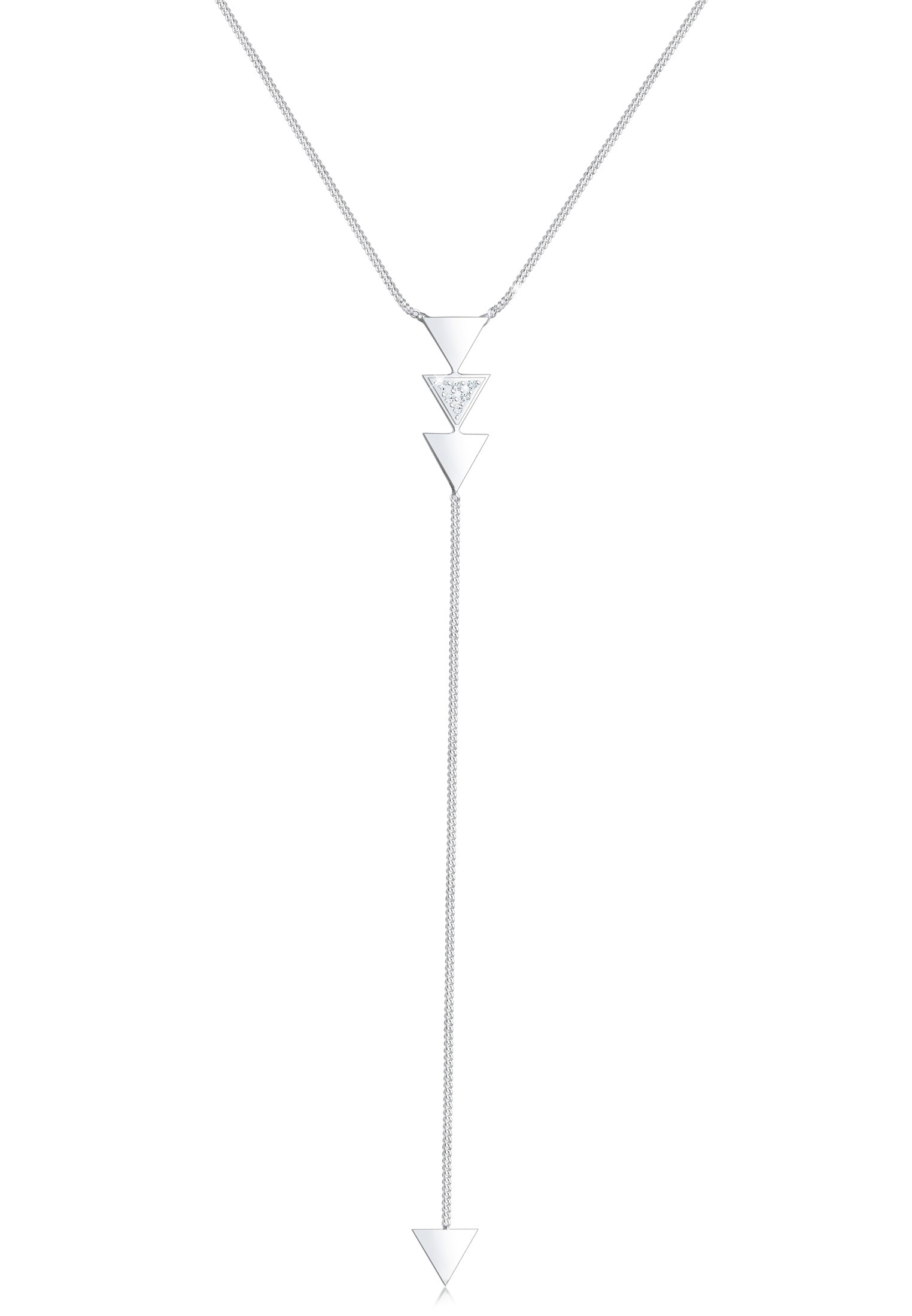 Elli Collierkettchen »Y-Kette Dreieck Kristalle 925 Silber« im Online-Shop  bestellen