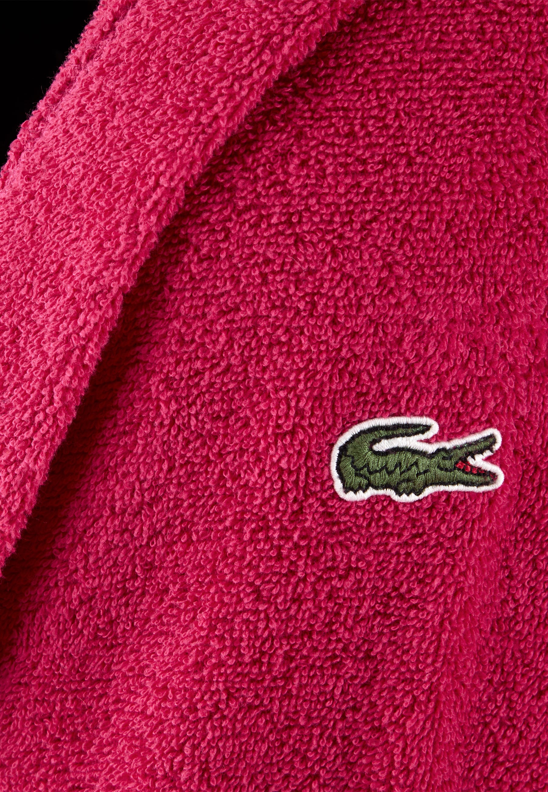 Lacoste Bademantel »LOPEN« 1 Stk. mit gesticktem Logo Krokodil, 100& Baumwolle