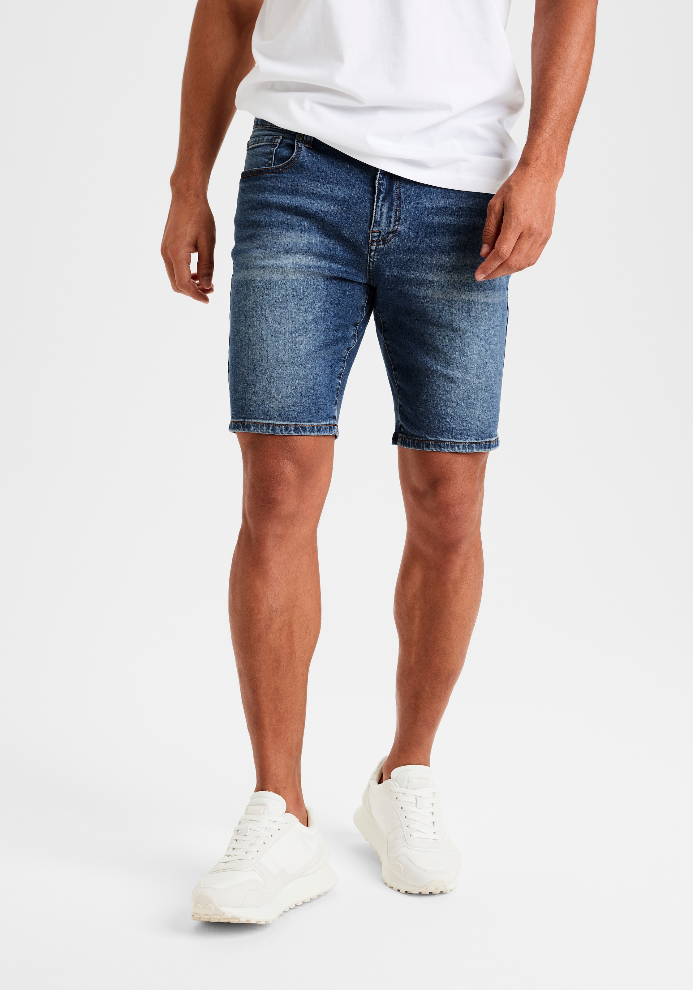 Jeansshorts »5-Pocket Shorts,«, mit normaler Bundhöhe, kurze Hose aus elastischer...
