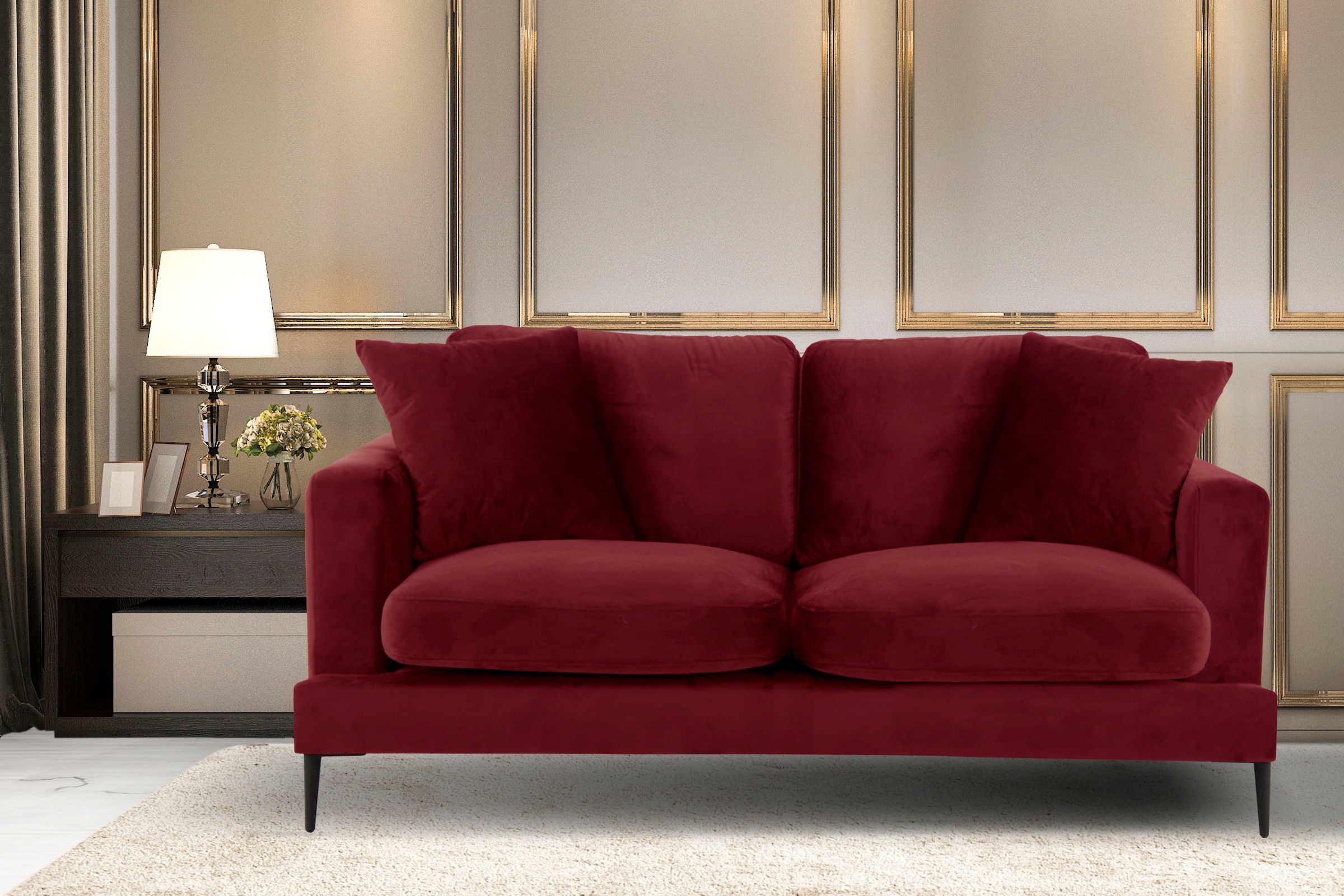 Home affaire 2-Sitzer »Cozy elegantes Designsofa, Maße B/T/H: 151/97/80 cm« günstig online kaufen