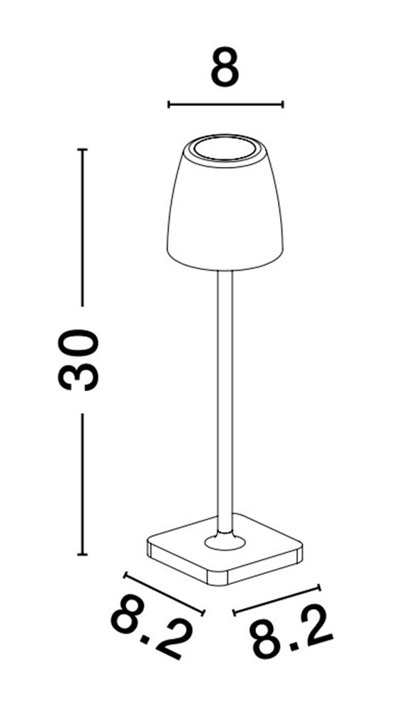 Nova Luce Außen-Tischleuchte »COLT« LED-Modul 1 Stk. Warmweiß Dimmbar