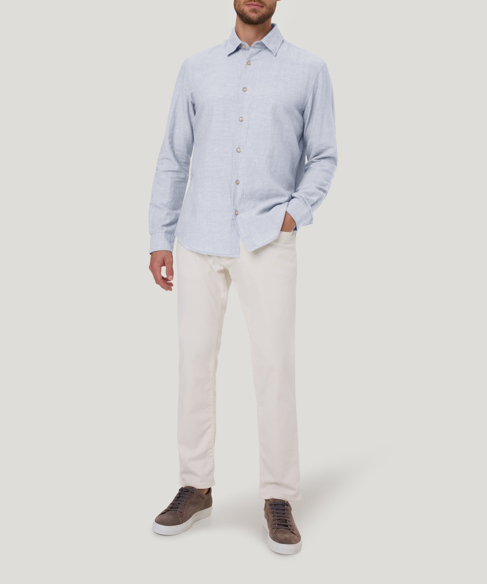 Pierre Cardin Langarmhemd »TW 106«, mit Leinenstruktur
