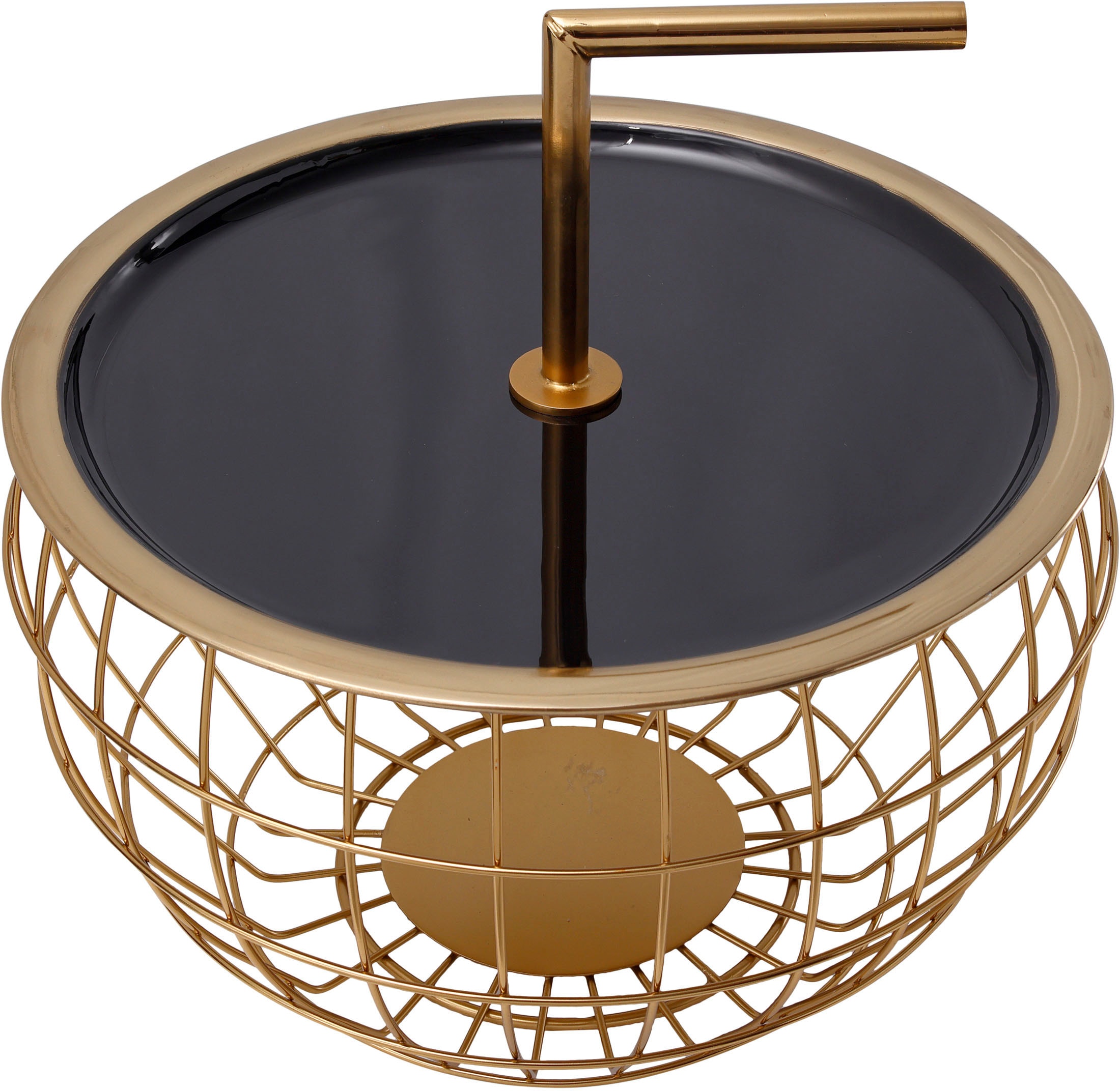 Kayoom Beistelltisch »Art Deco 500, Abstelltisch aus Metall,funktional und stabil«, (1 St.), Dekorativ, mit abnehmbarem Griff (13 cm), Stauraumfunktion