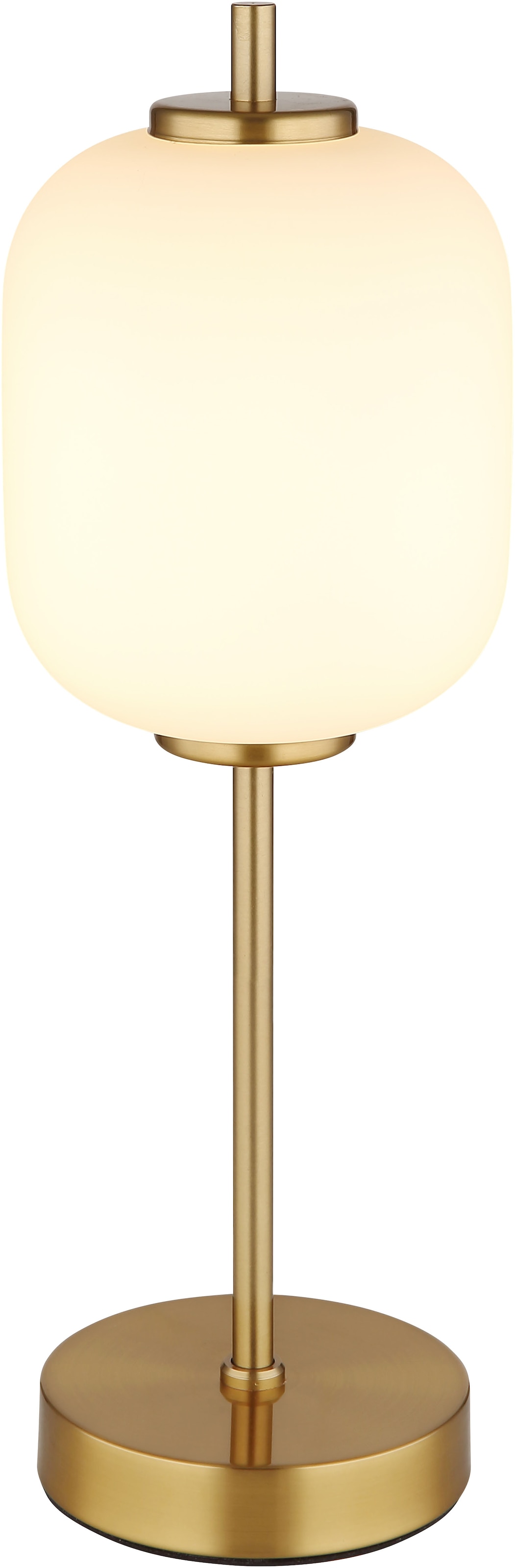 GLOBO LIGHTING LED Tischleuchte »EWALD«, Leuchtmittel LED-Modul | LED fest integriert, Tischleuchte/Glas opal/höhenverstellbar/messingfarben