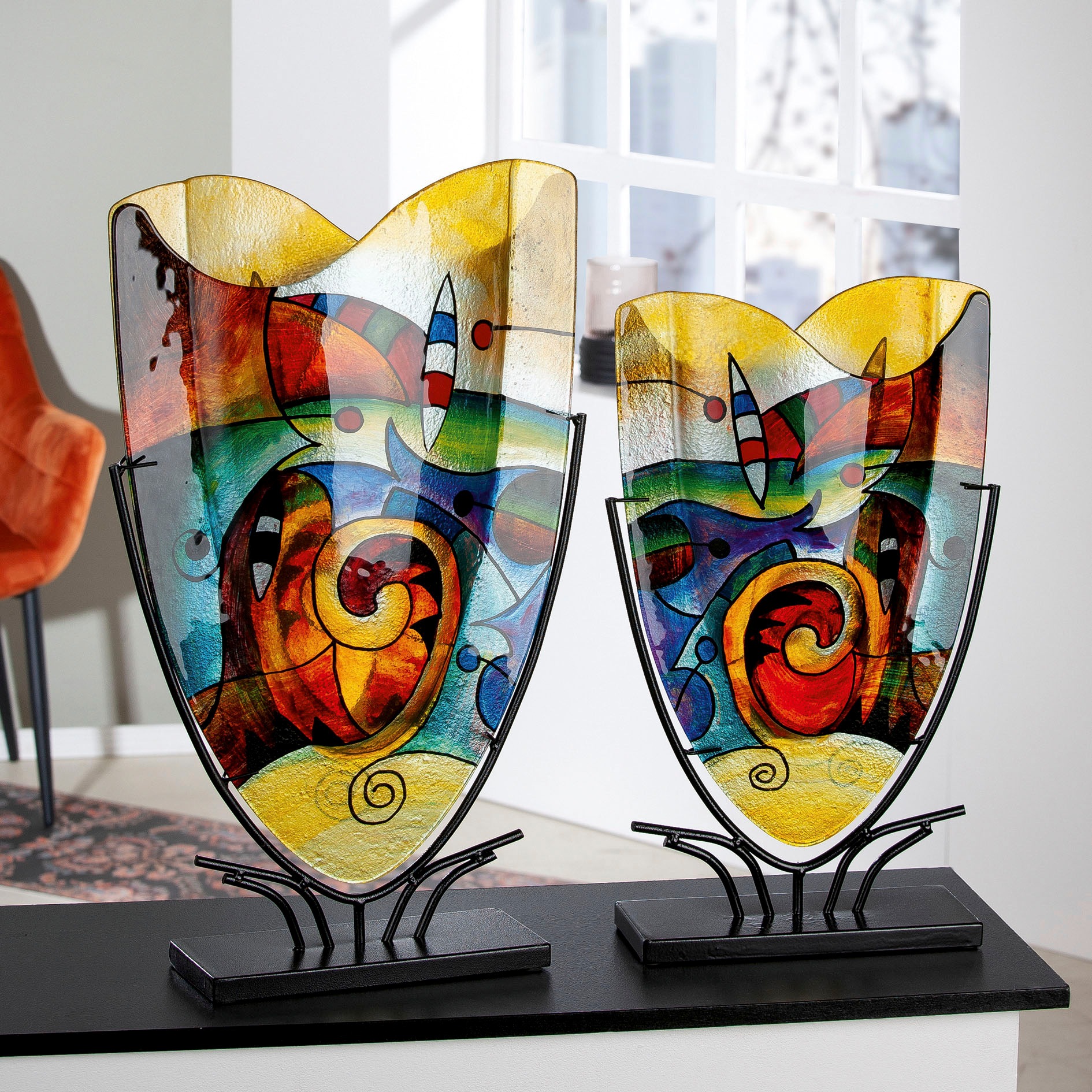 Casablanca by Gilde Dekovase »Verona« dekorative Vase aus Glas, Dekoobjekt günstig online kaufen