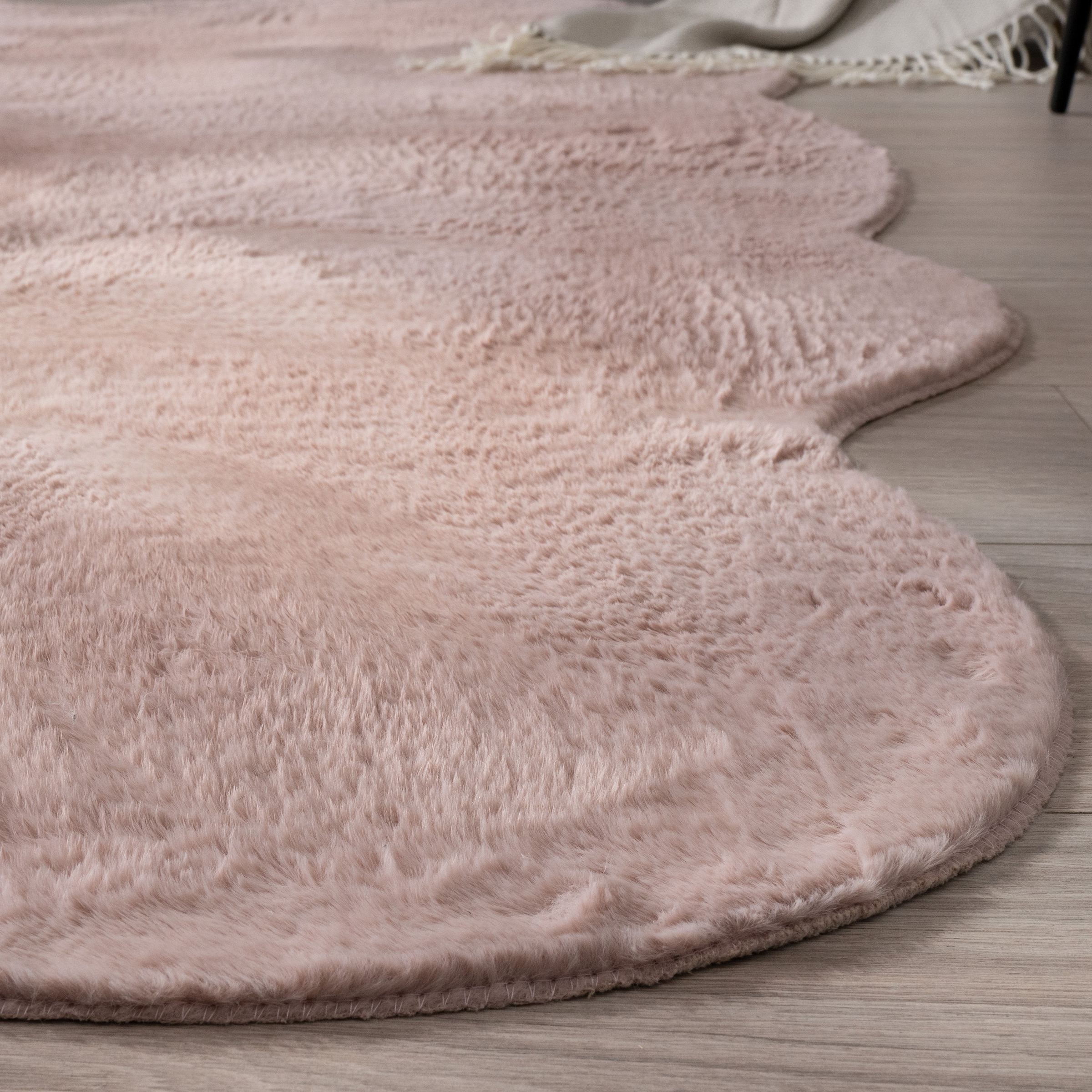 Paco Home Fellteppich »Pelt 640«, fellförmig, 16 mm Höhe, Kunstfell, Uni Farben, sehr weicher Flor