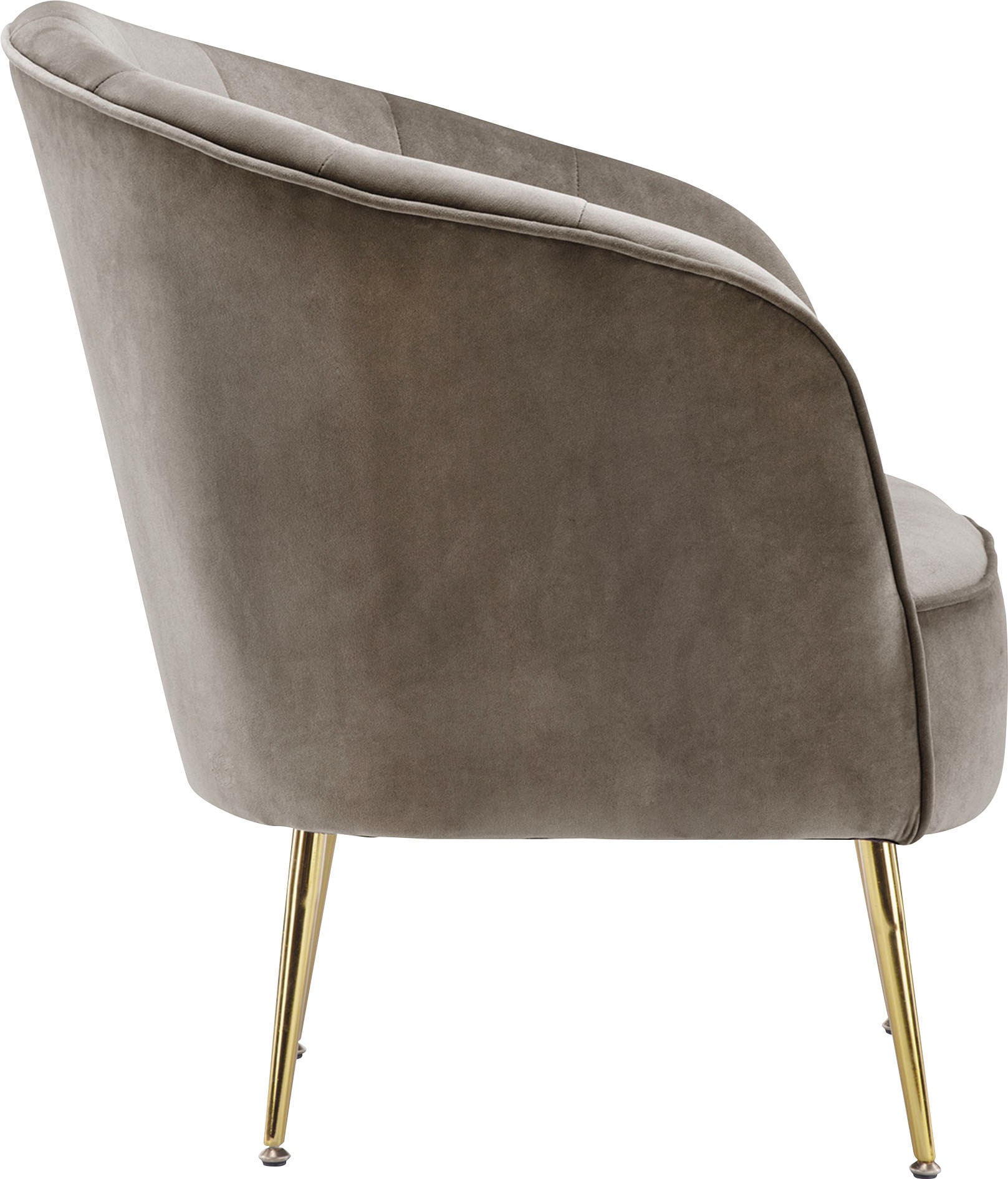 Kayoom Sessel »Poola 100, gemütlicher Cocktail-Sessel, edler Samtbezug«, (1 St.), samtweich, gesteppt, gemütlich, tiefe Sitzhöhe von 79cm