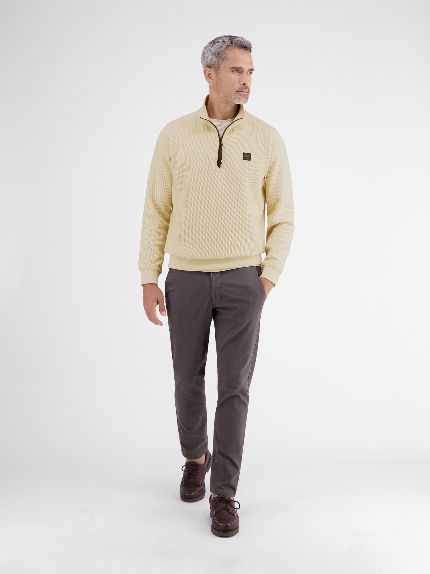 LERROS Sweatshirt »LERROS Herren Troyer in sportiver Struktur«