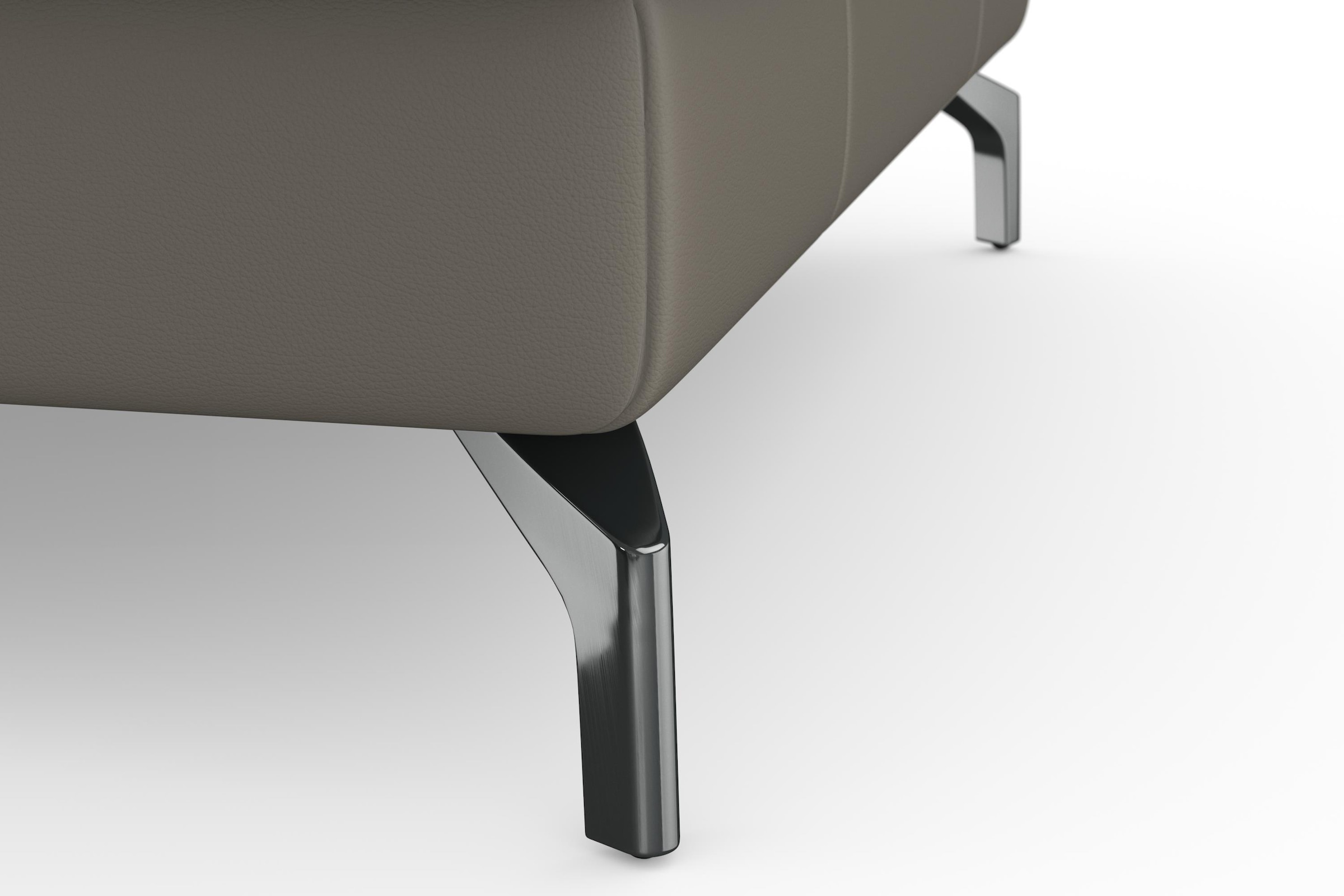 sit&more Ecksofa »Bendigo L-Form«, inklusive Sitztiefenverstellung, Bodenfreiheit 12 cm, in 2 Fußfarben