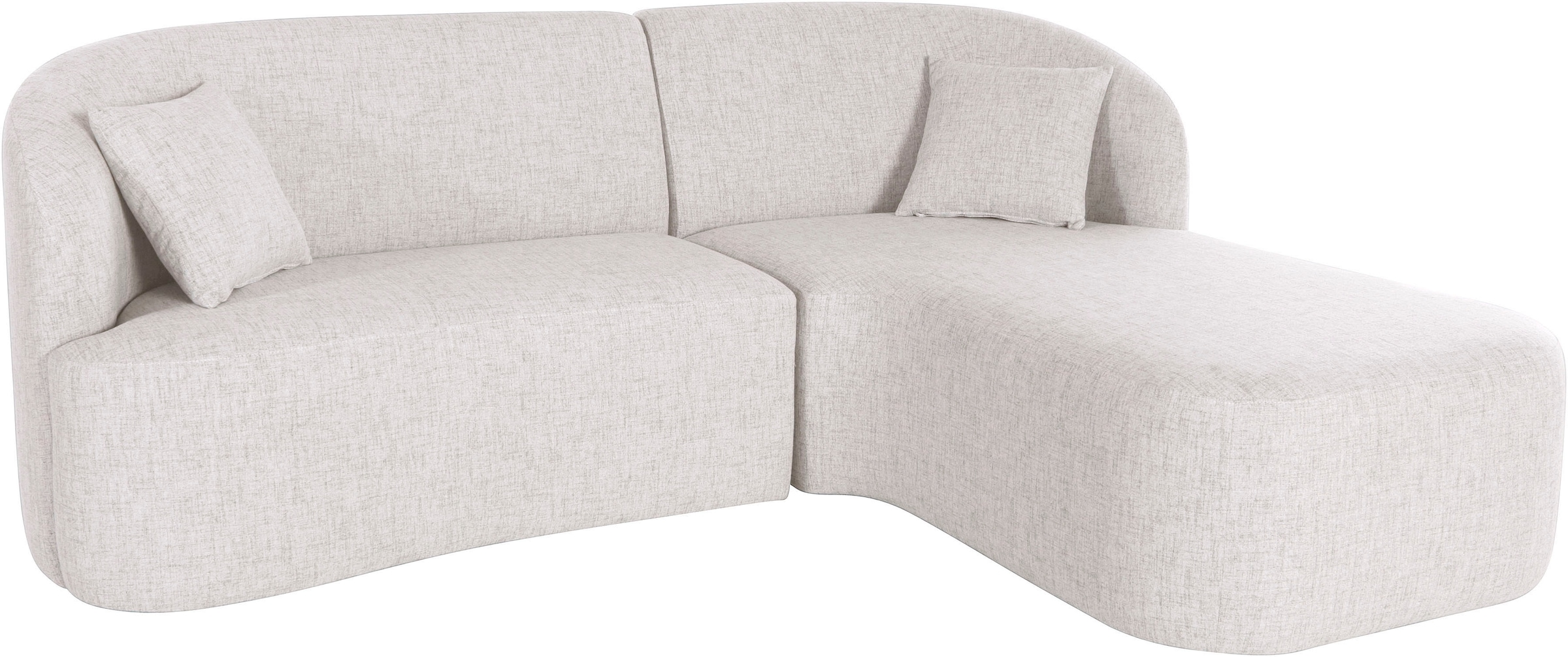 LeGer Home by Lena Gercke Ecksofa »Dilara L-Form« gerundete Rückenlehne und Front, in 3 Bezugsqualitäten