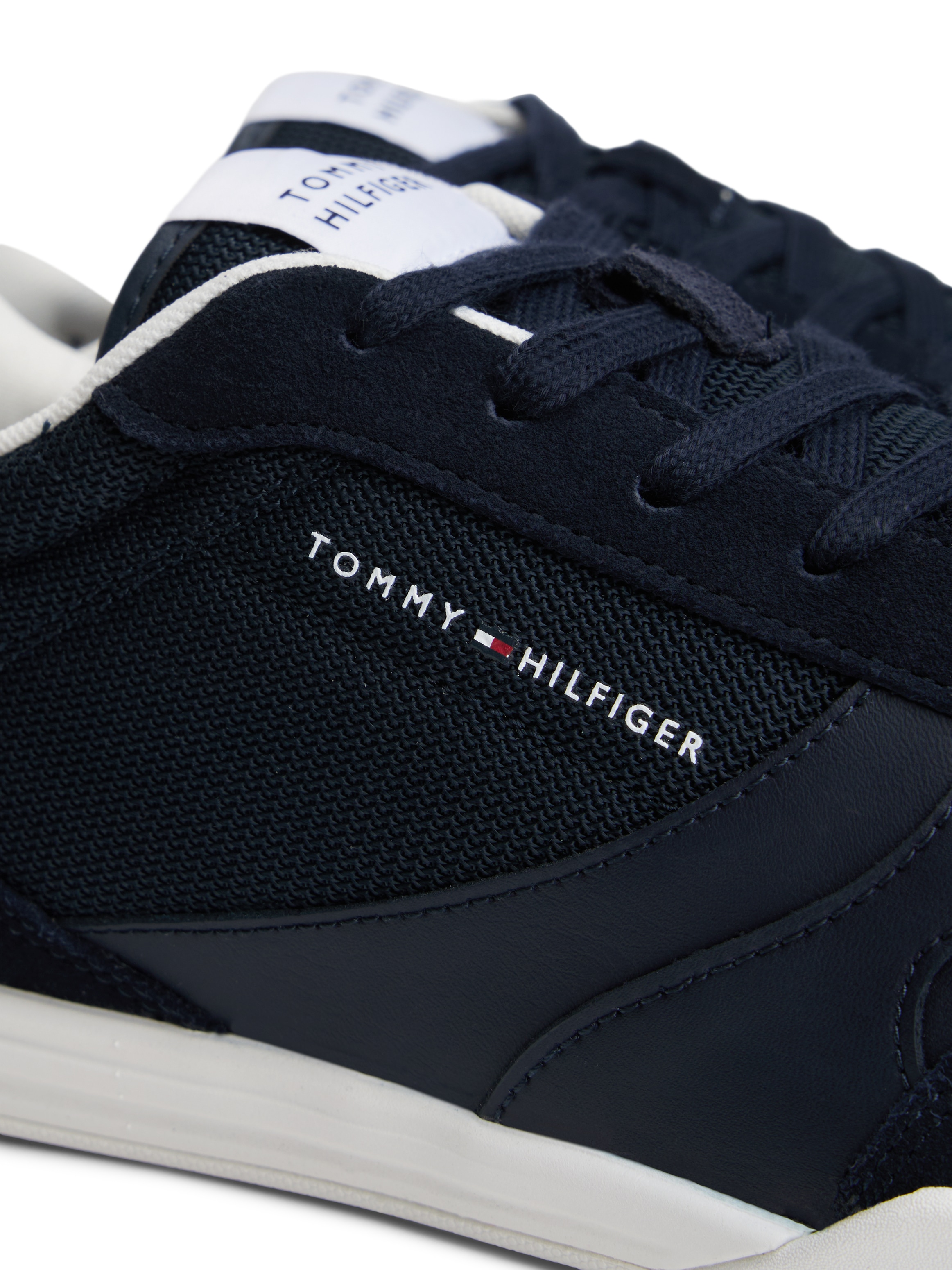Tommy Hilfiger Sneaker »LOPRO CUP MIX«  , Freizeitschuh, Halbschuh, Schnürschuh, Kontrastbesatz an der Ferse