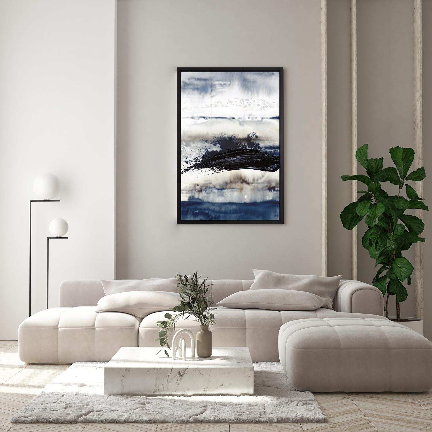 queence Leinwandbild »Abstrakt Weiß«, Abstrakt-Kunst-Modern-Meer-Meer Bilde günstig online kaufen