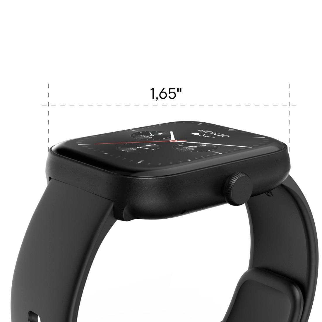 Hama Smartwatch »Smartwatch 1,65“ (Telefonfunktion, WhatsApp, E-Mail etc., wasserdicht)«, (/ 1,65 Zoll),)