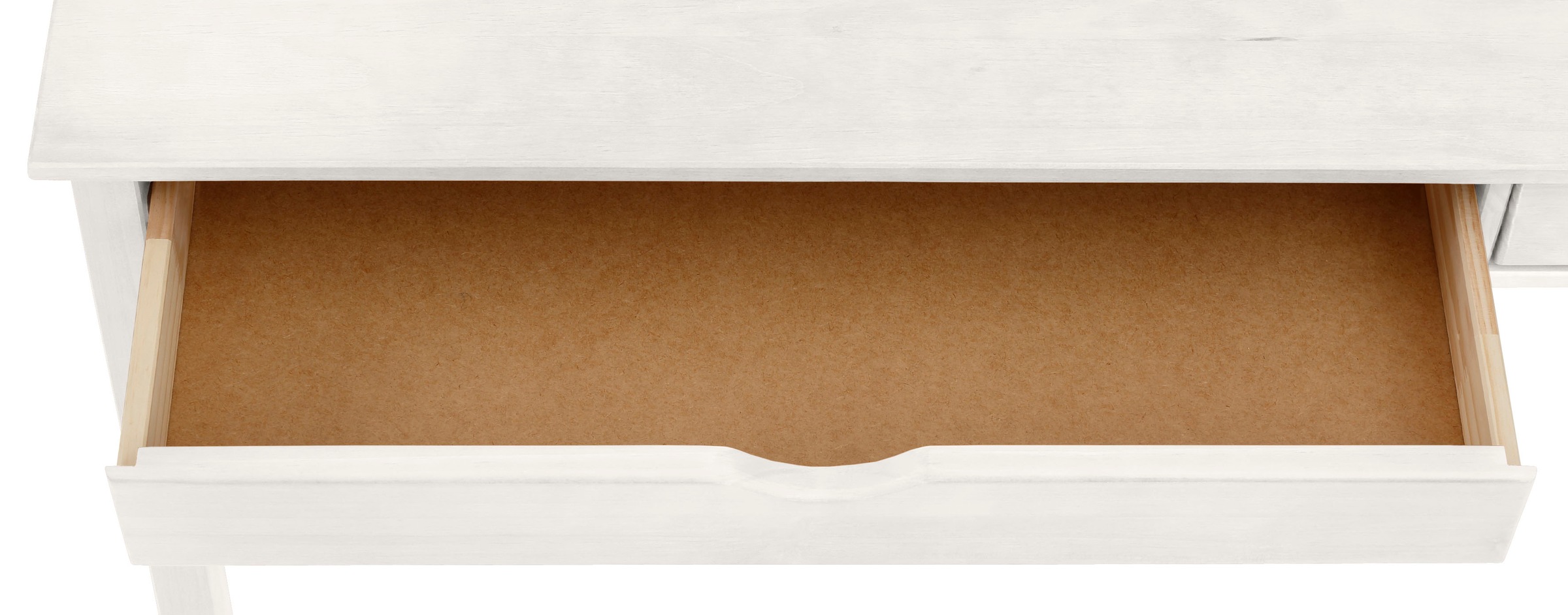 INOSIGN Schreibtisch »Gava«, (1 St.), Kiefer massiv, eingefräste Griffmulden, Höhe 80 cm