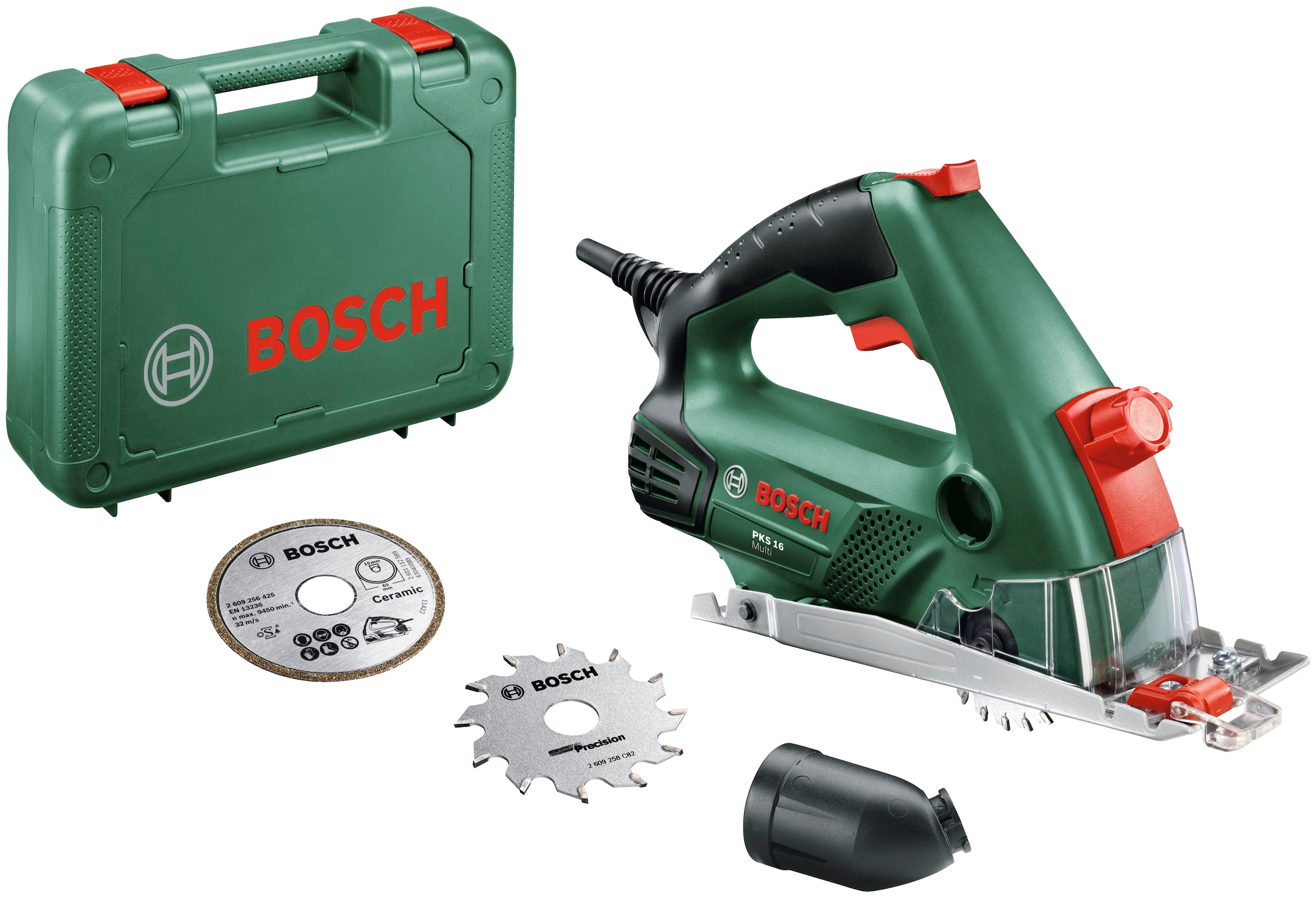 Bosch Home & Garden Handkreissäge »PKS 16 Multi«, (Set), Inkl. Sägeblätter und Kunststoffkoffer