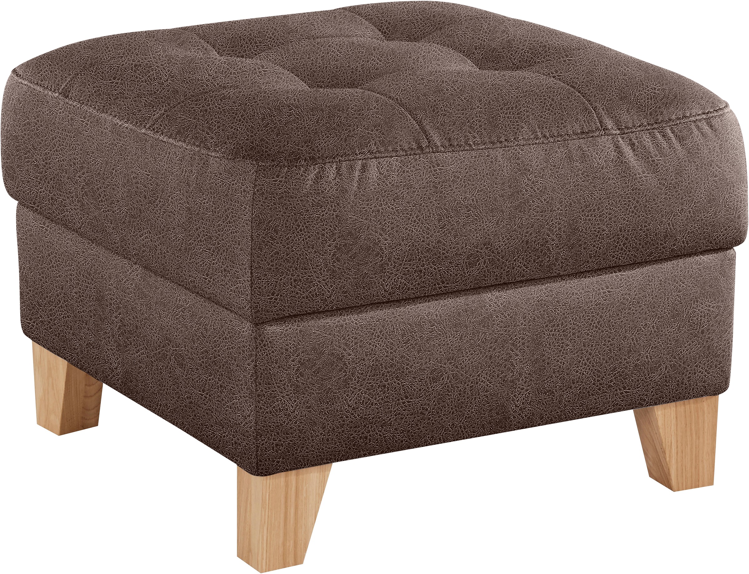 exxpo - sofa fashion Hocker »Elio bequemer Sitzkomfort und aufwendiger Detailverarbeitung«, mit Staufach unter der Sitzfläche