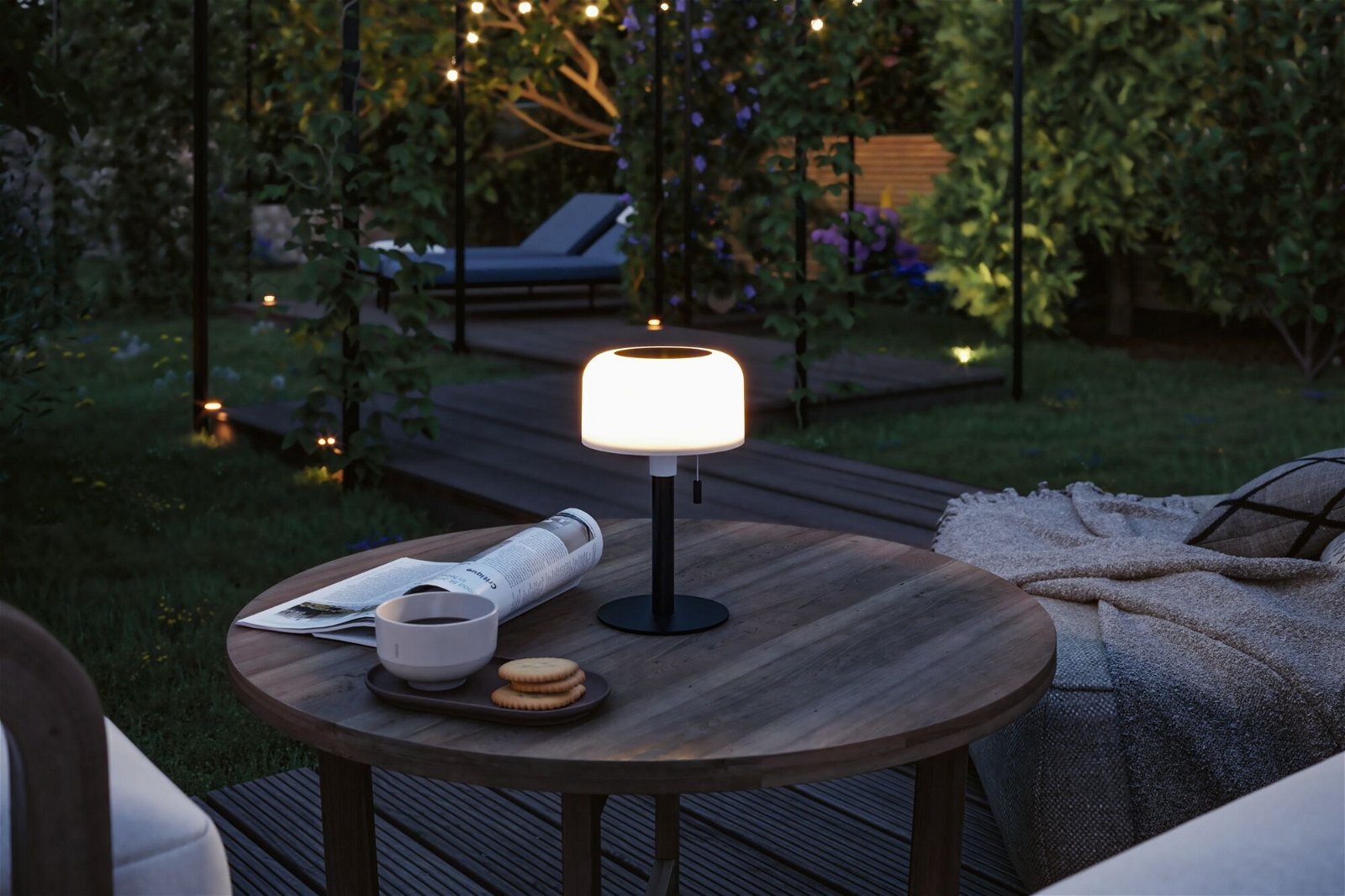 Paulmann LED Außen-Tischleuchte »Mobile Solar Bartja IP44 2700K USB-C Akku«, 1 flammig