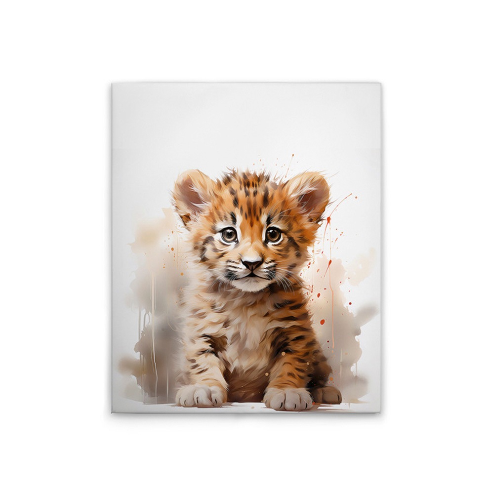 A.S. Création Leinwandbild »Baby Cheeta - Wandbild Weiß Beige Braun Keilrah günstig online kaufen