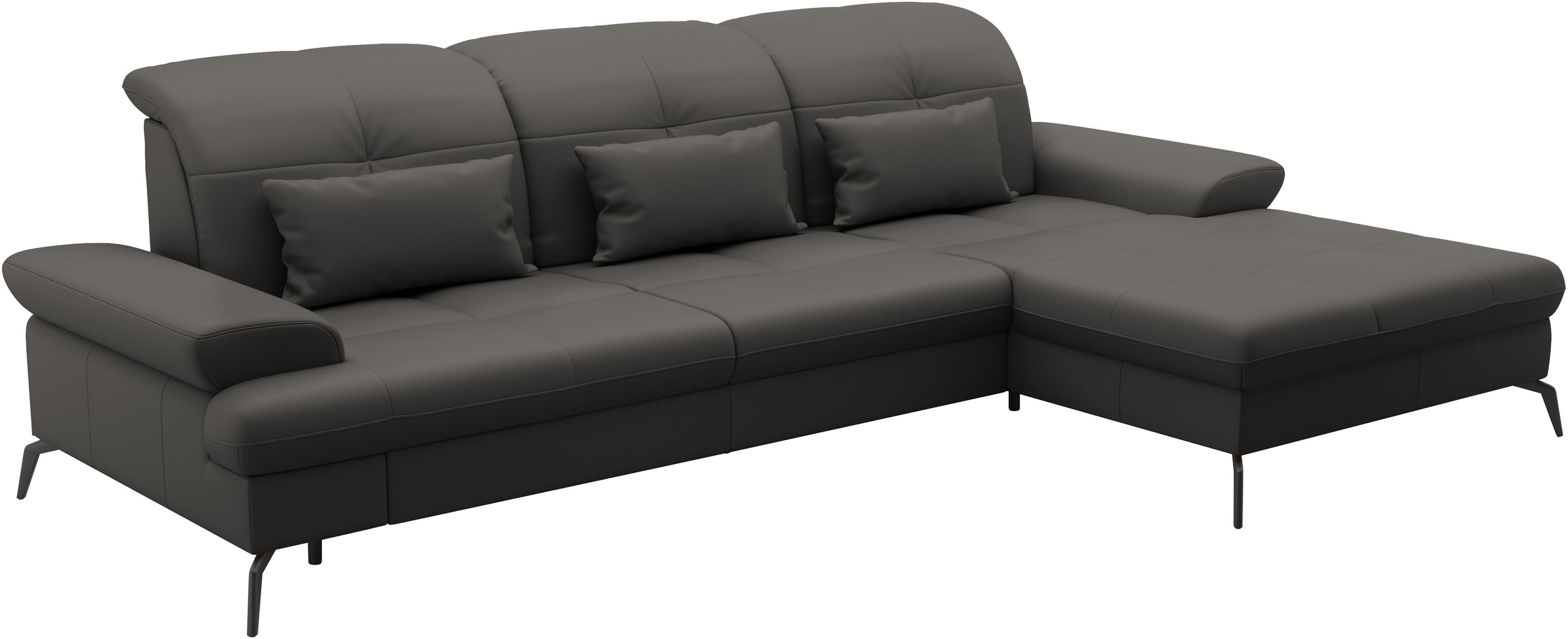 sit&more Ecksofa »Amica, L-Form, inkl. Sitztiefenverstellung & Armteilverstellung«, wahlweise mit Bettfunktion, Bettkasten und Kopfteilverstellung
