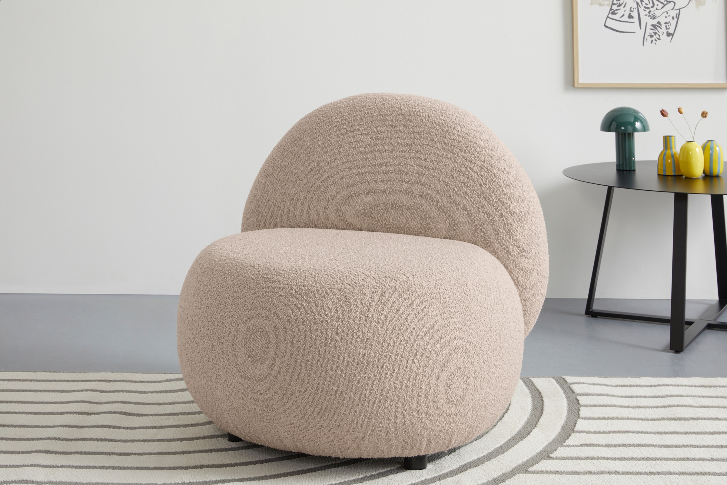 s.Oliver Sessel », moderner Designsessel mit Lederriemen, handgefertigt, so günstig online kaufen