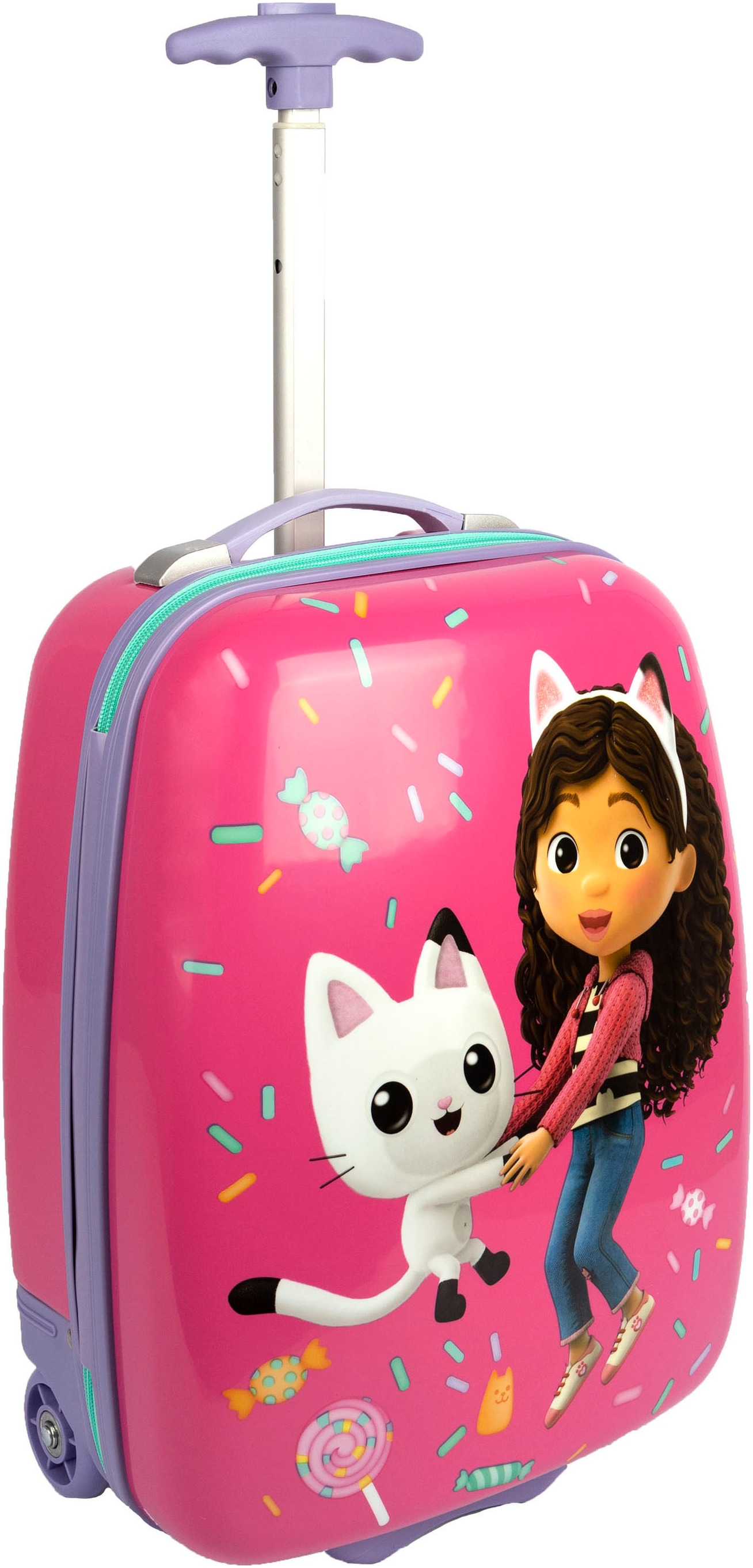 UNDERCOVER Kinderkoffer »Gabby's Dollhouse, 46 cm«, 2 Rollen, mit Teleskopstange