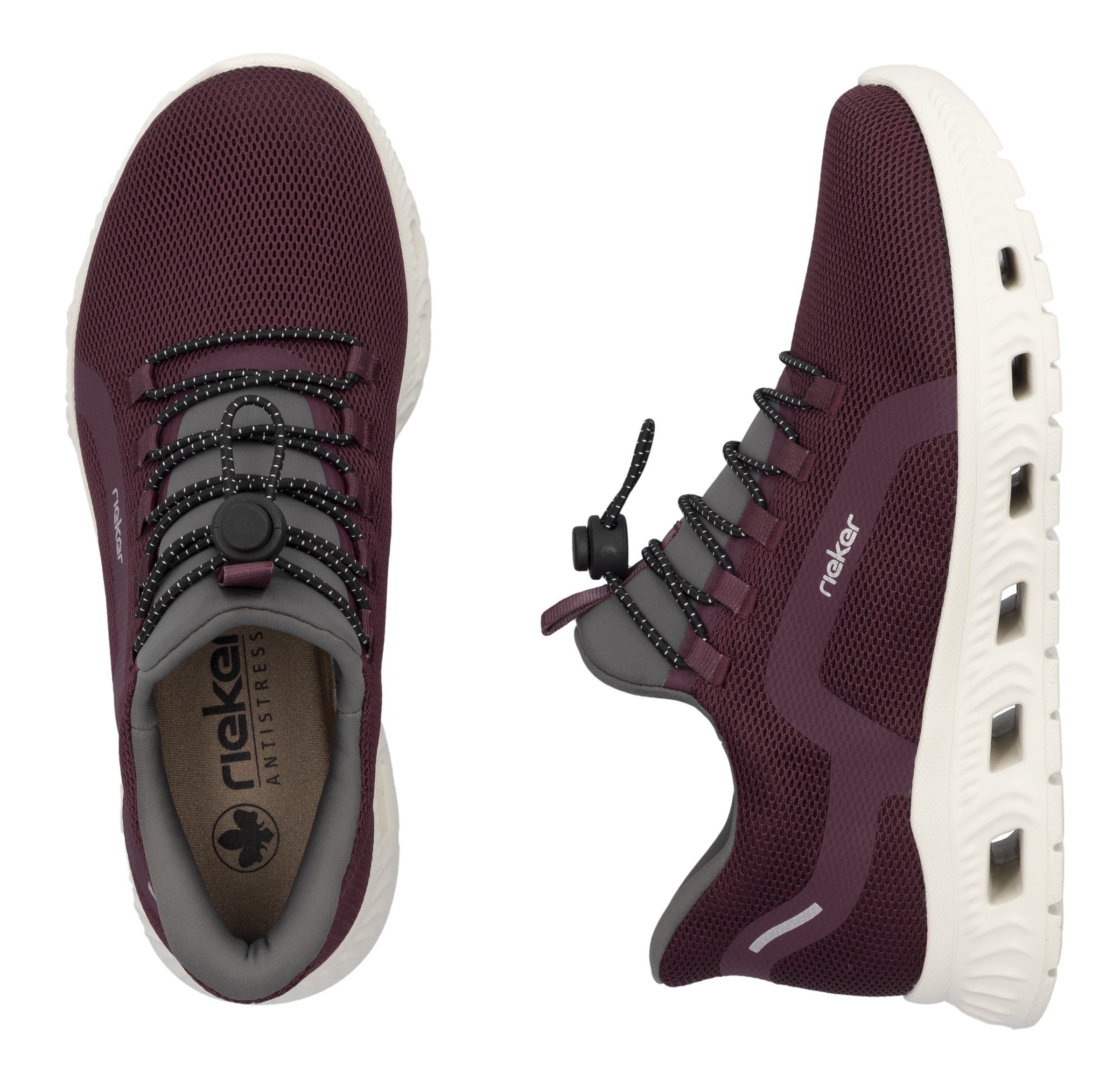 RIEKER Sport Slip-On Sneaker  , Freizeitschuh, Slipper, Halbschuh mit MemoSoft-Ausstattung