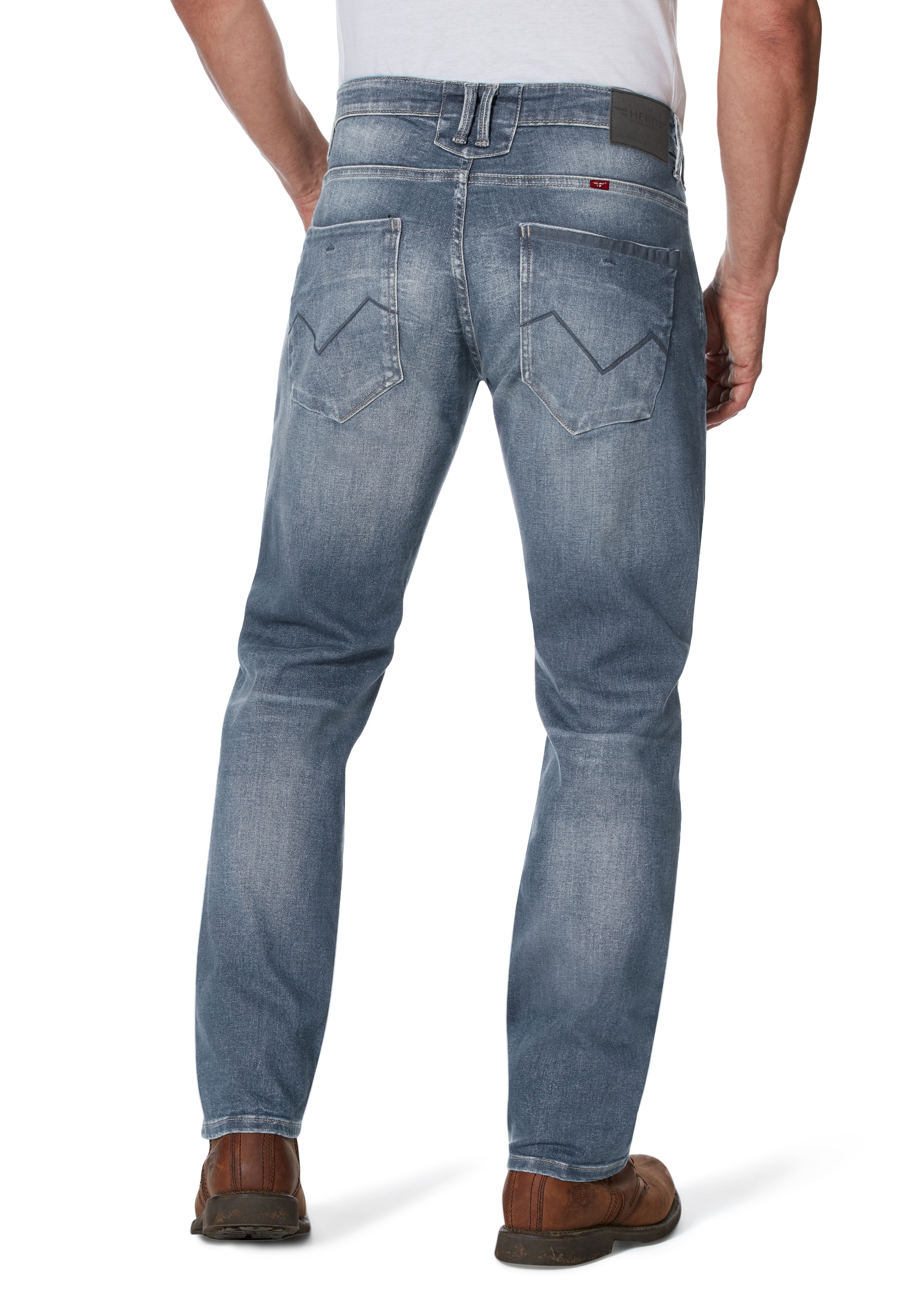 HERO by John Medoox 5-Pocket-Jeans »Baxter Denim Relaxed Fit«, Relaxed Fit Casual Clean Wash Denim Jeans für Herren